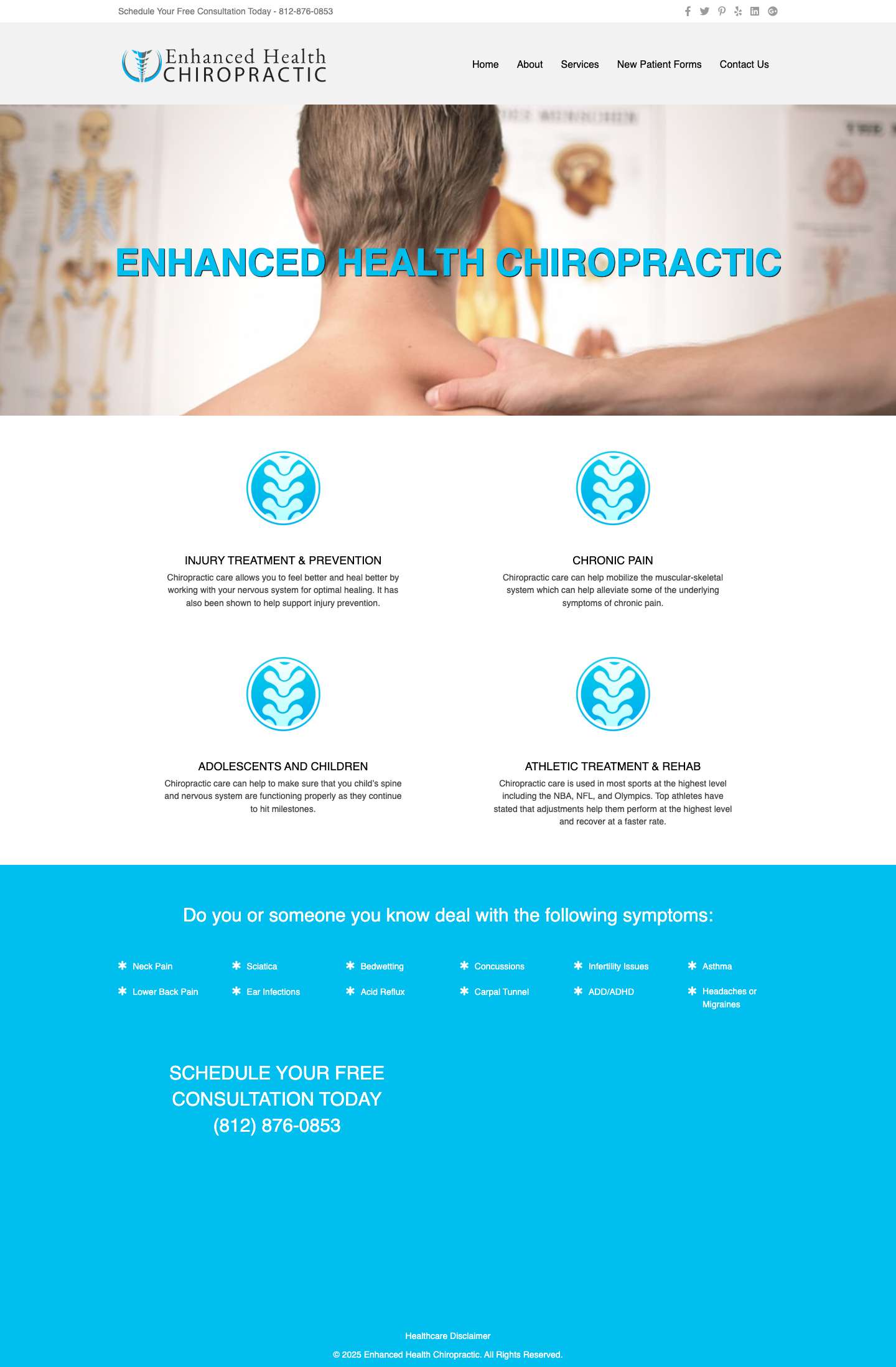 Enhanced Health Chiropractic – Bloomington, IN Chiropractic - Full Screenshot