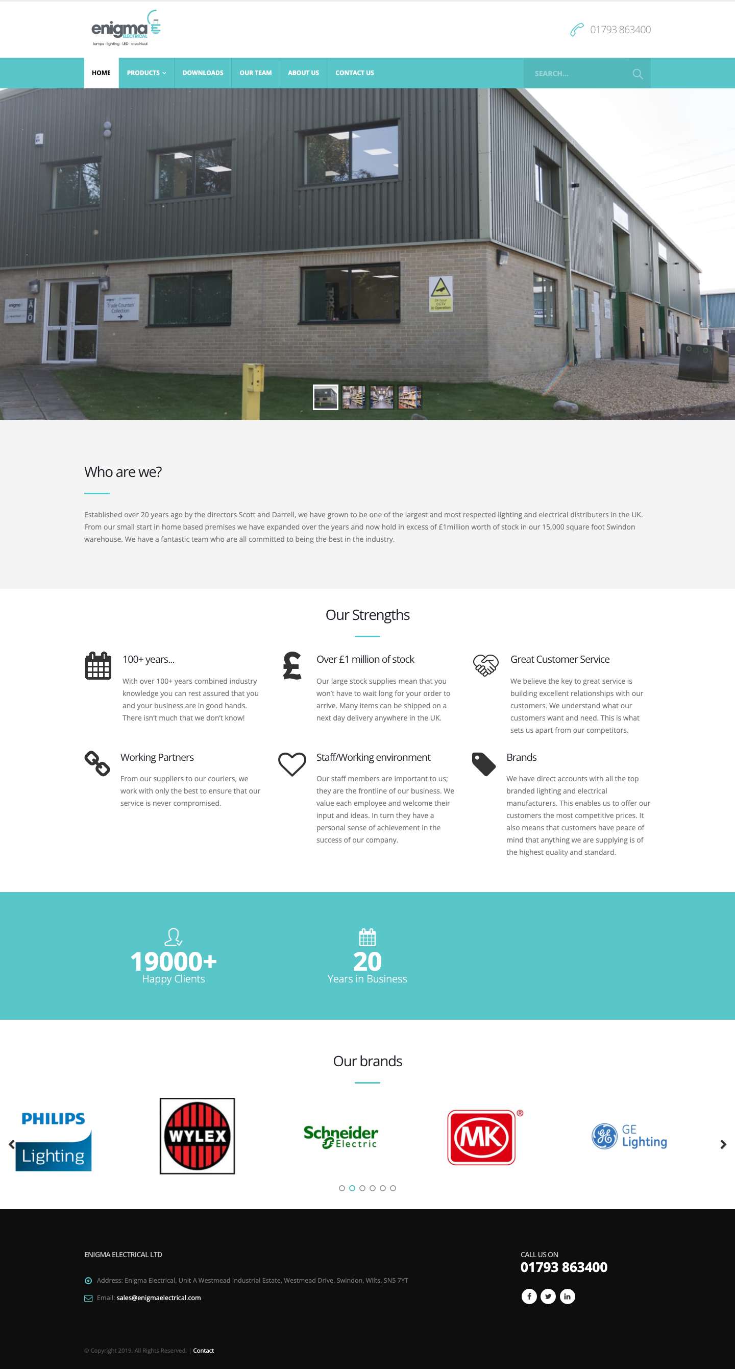 Enigma Electrical – Lamps, Lighting, LED & Electrical - Full Screenshot