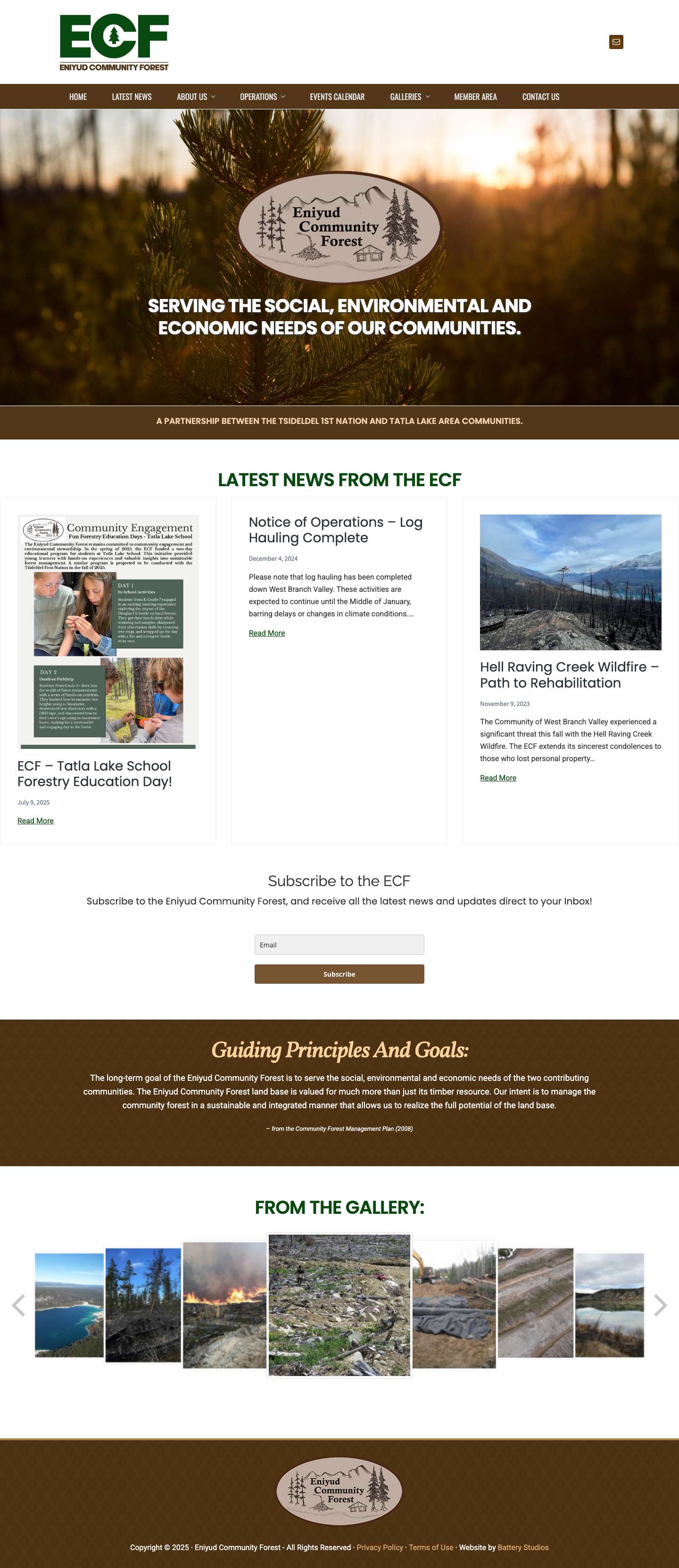 Eniyud Community Forest | Tsideldel 1st Nation and Tatla Lake Area Communities.Email - Full Screenshot