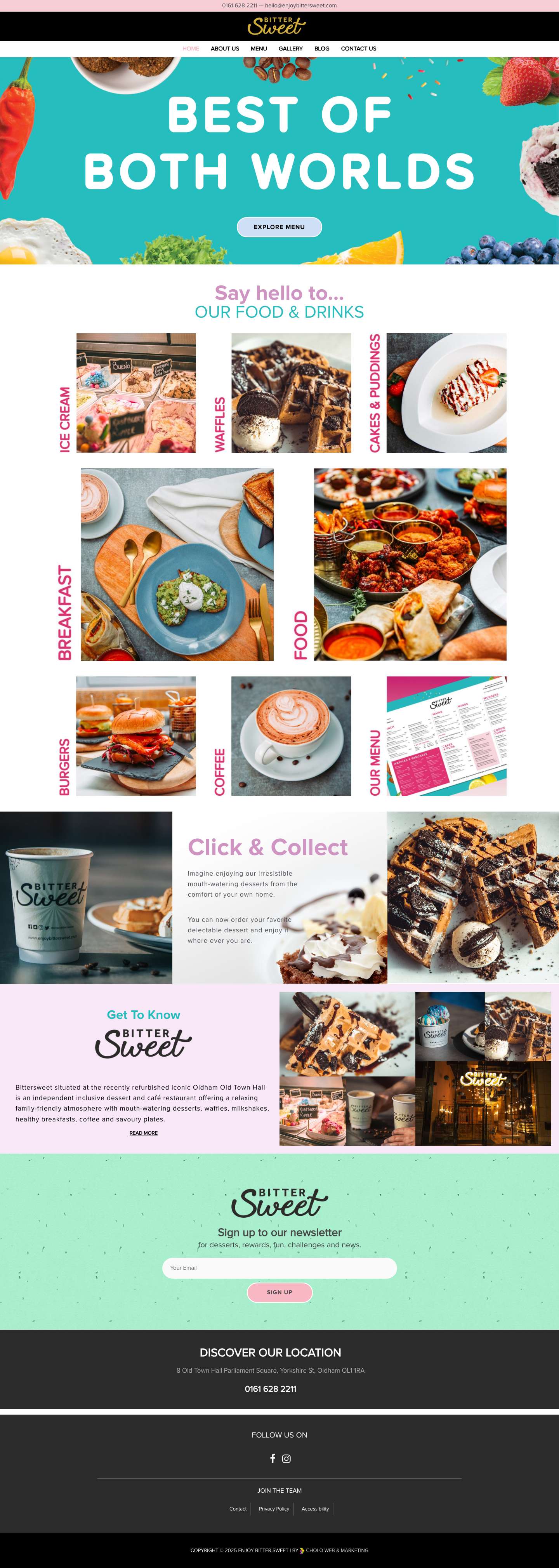 Enjoy Bitter Sweet – Dessert | Breakfast | Coffee | Food - Full Screenshot