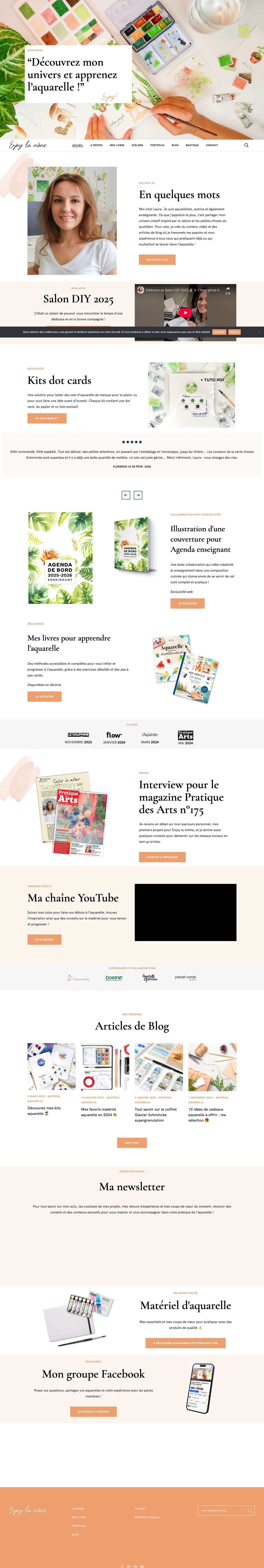 Enjoy La Môme | Apprendre l'aquarelle - Full Screenshot