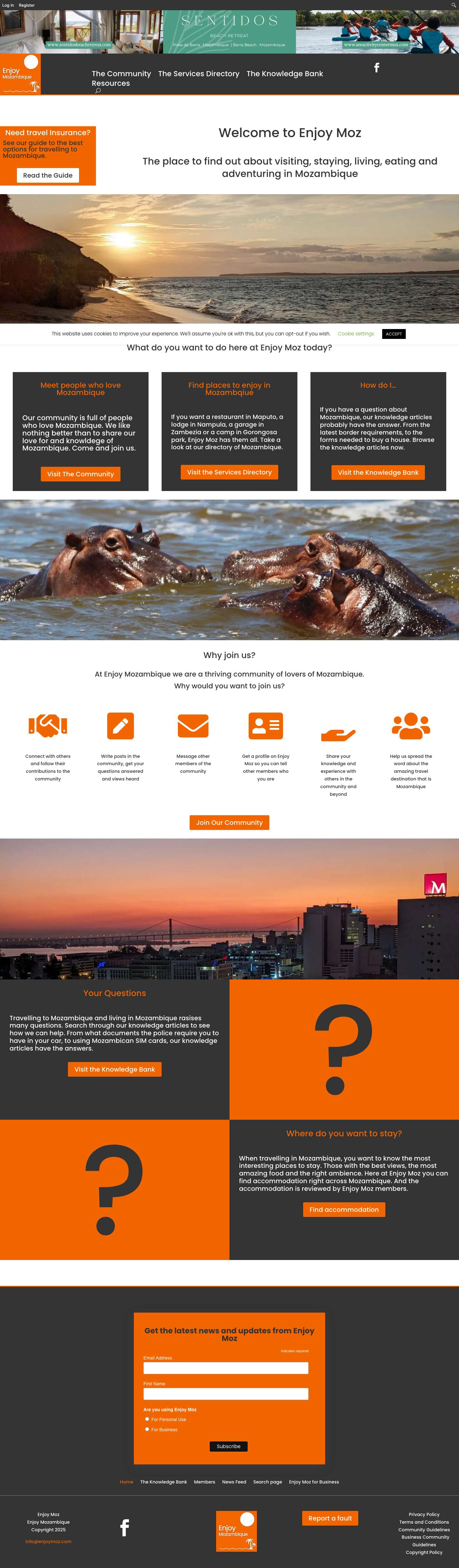 Home - Enjoy Mozambique - Full Screenshot