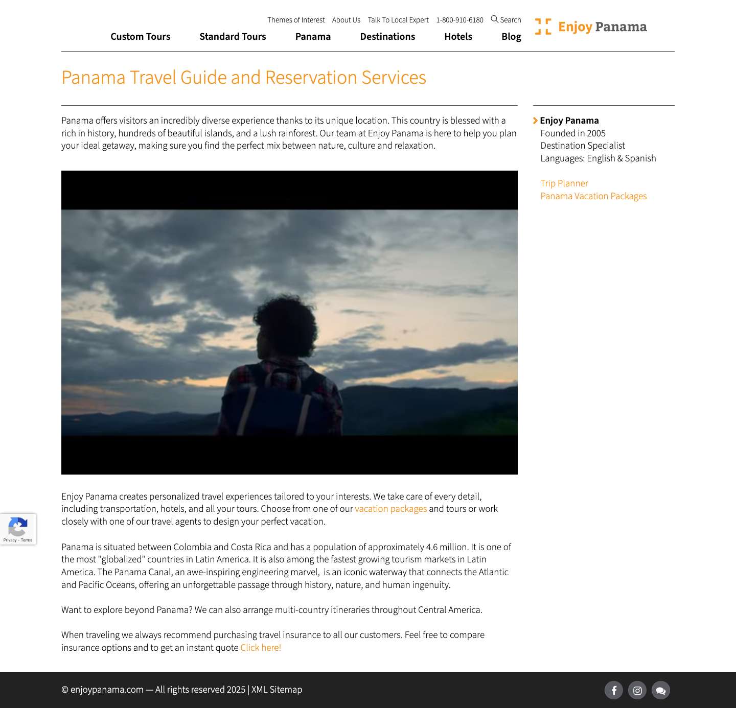 Panama Travel - Panama Tourism - Enjoy Panama - Full Screenshot