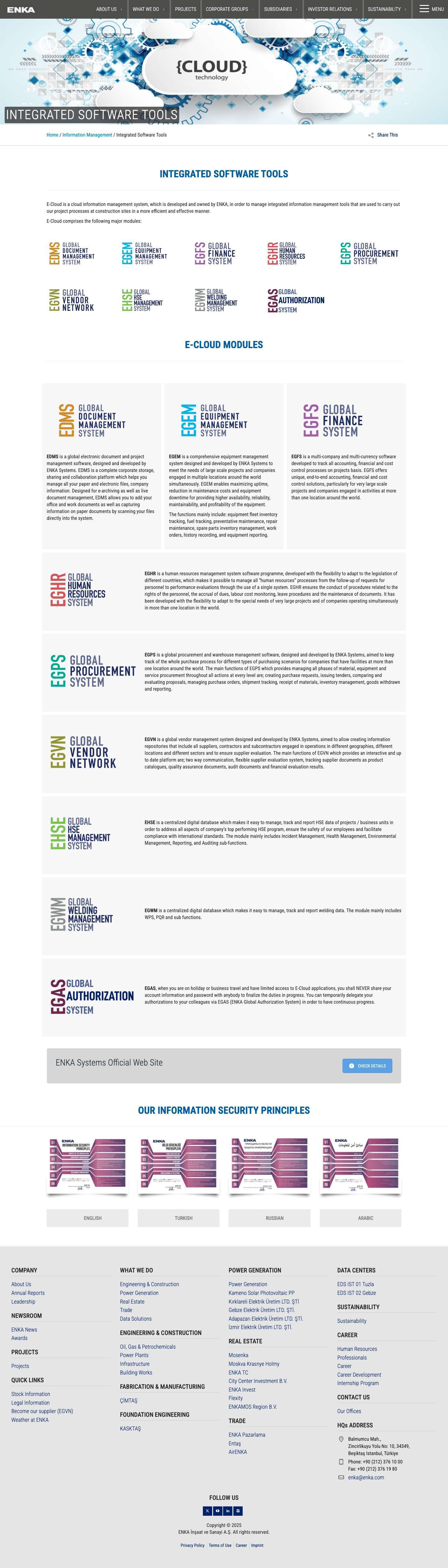 ENKA İnşaat ve Sanayi A.Ş. - Full Screenshot