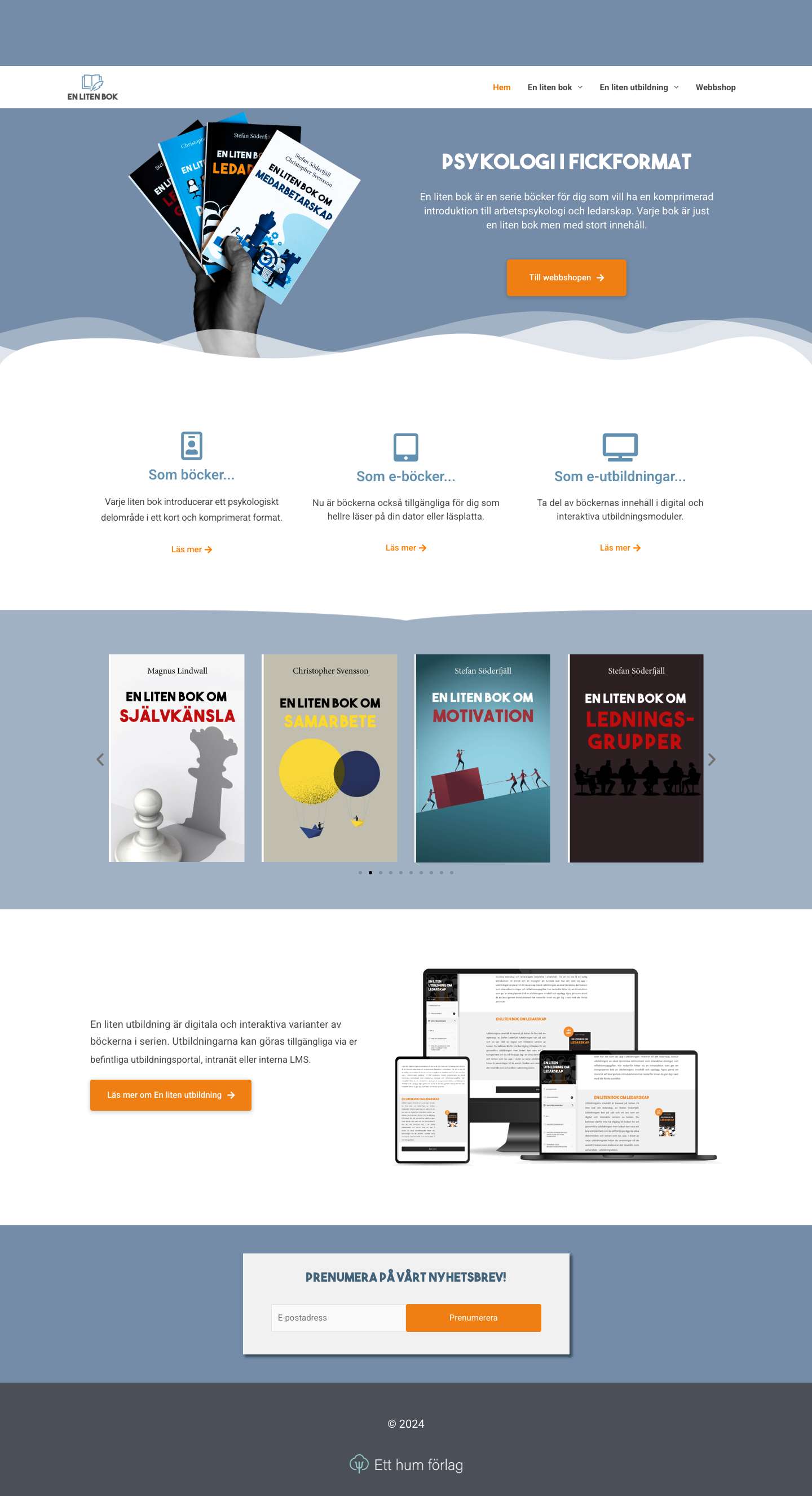 En Liten Bok - Böcker om psykologi och ledarskap - Full Screenshot