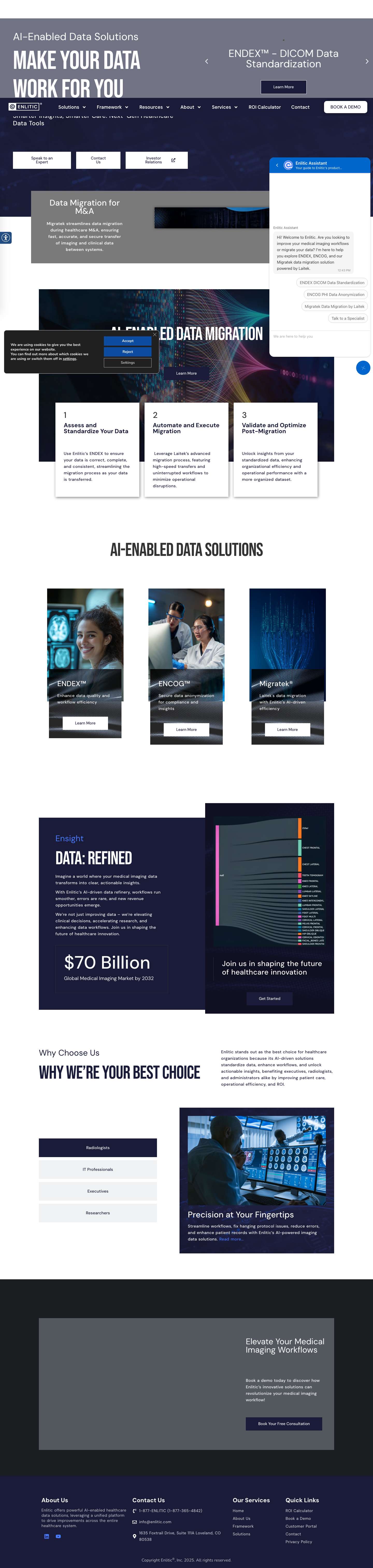 Enlitic | Data Analytics for Healthcare | Healthcare Data Solutions - Full Screenshot
