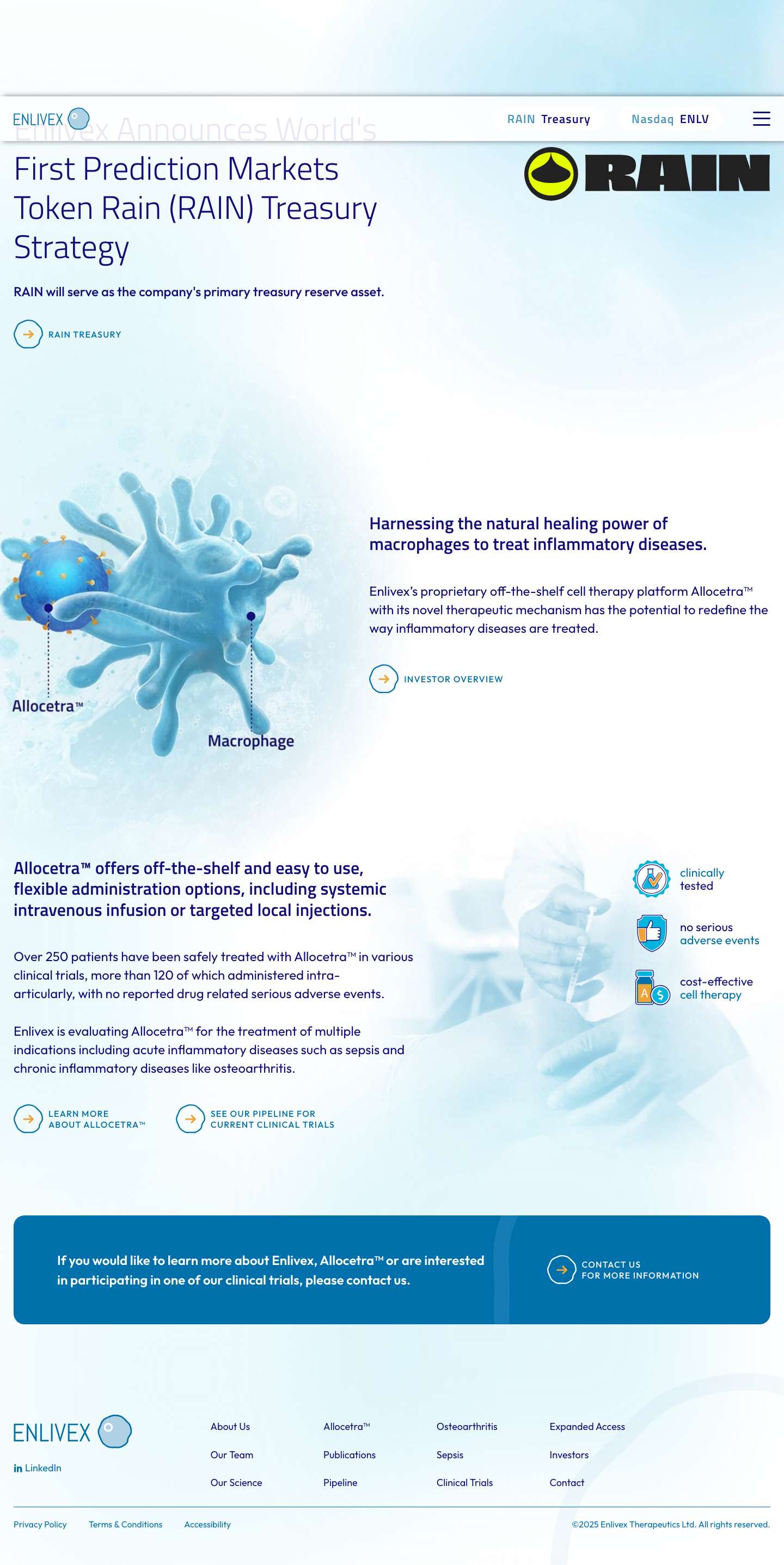 Home - Enlivex - Full Screenshot