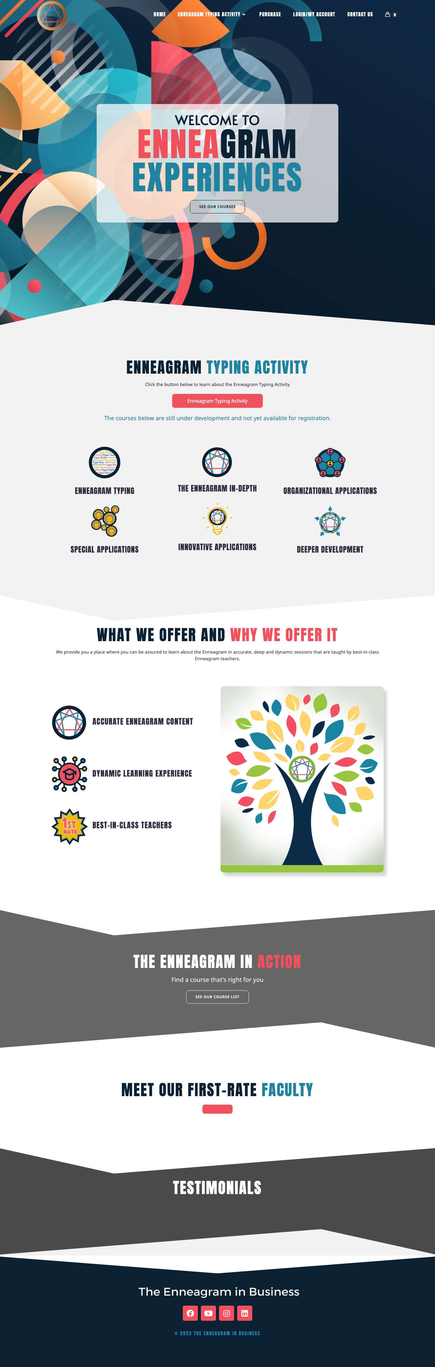 Home - enneagramexperiences.com - Full Screenshot