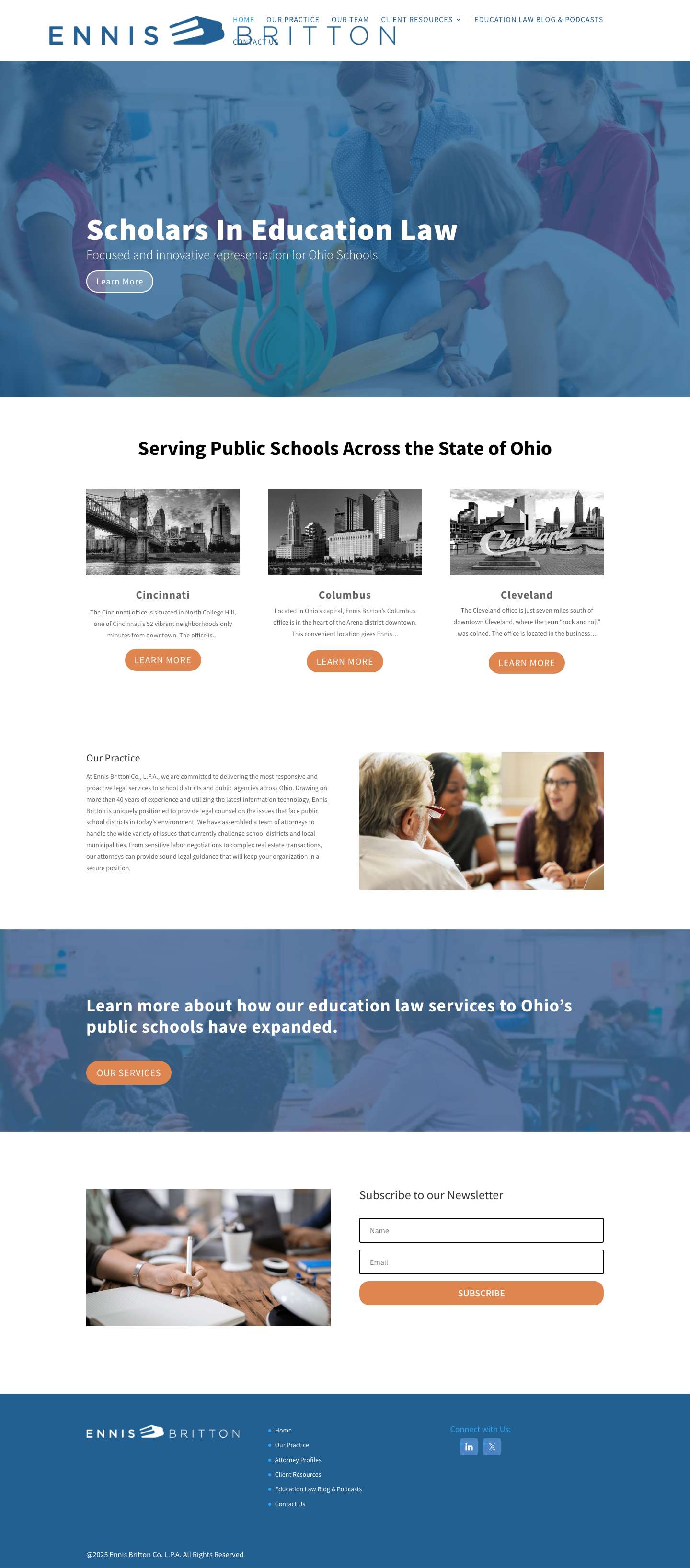 Home - Ennis Britton Co., L.P.A.LinkedInTwitter - Full Screenshot