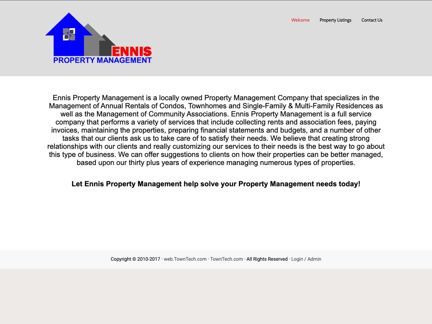 Ennis Property – Realty & Property Management - Full Screenshot