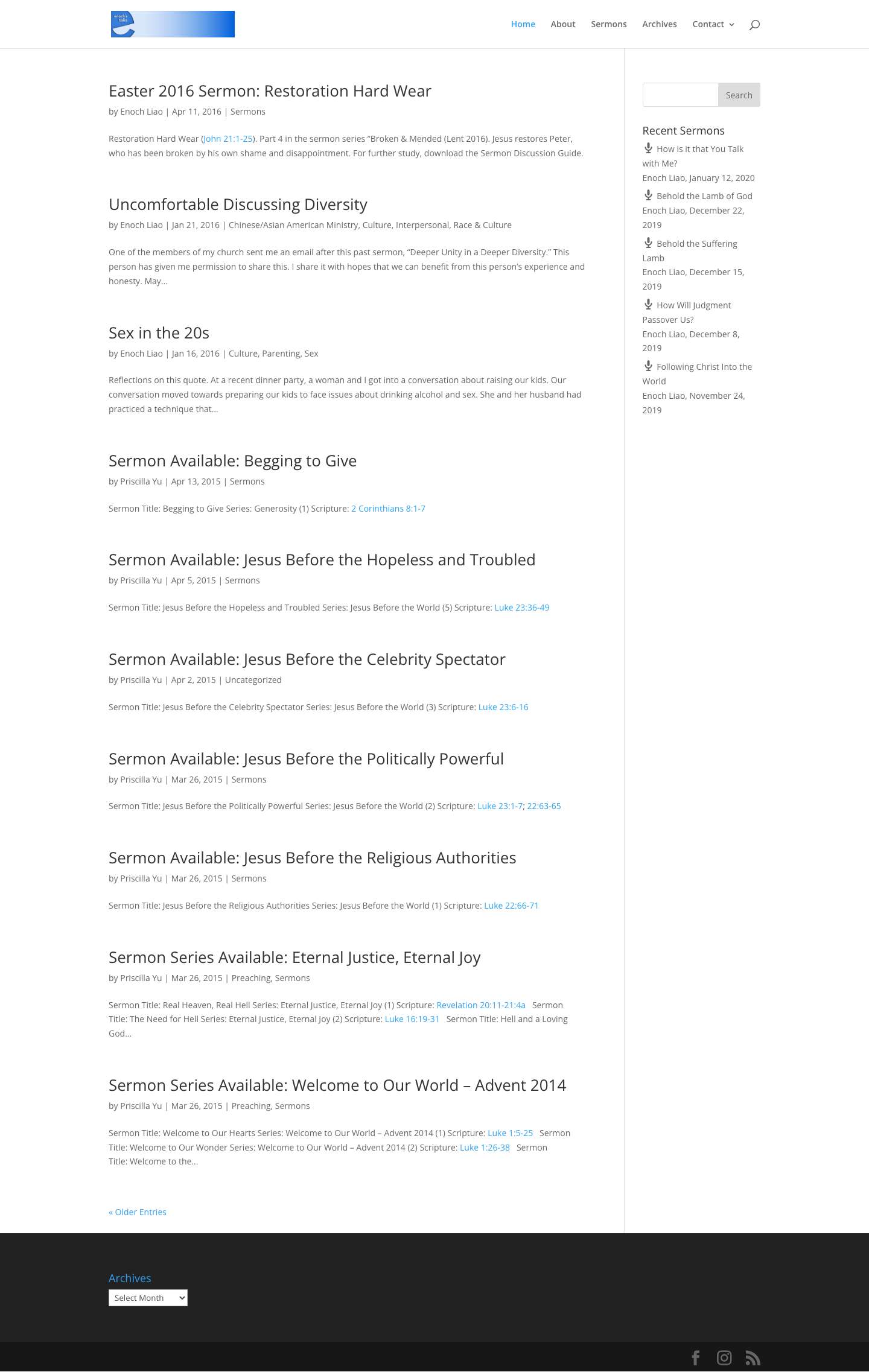 Enoch's Talks - Full Screenshot