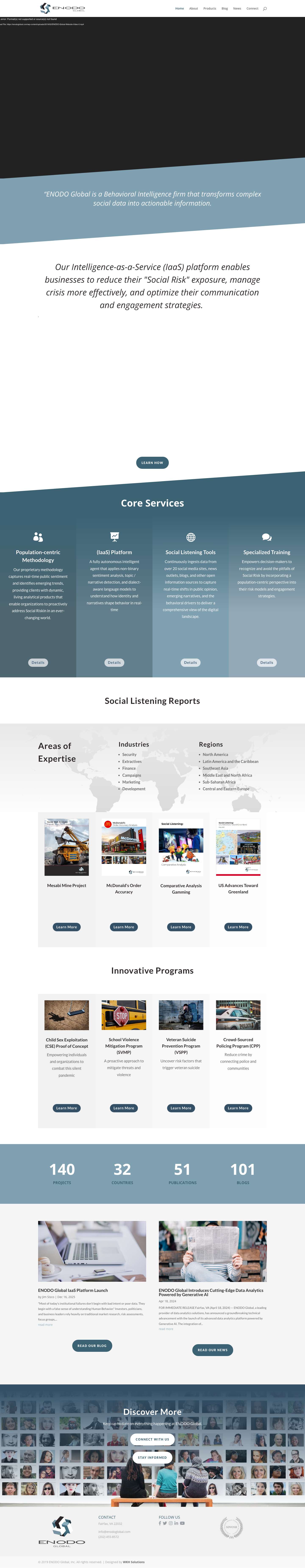 ENODO Global | Premier Social Risk Advisory Firm | Fairfax Virginia - Full Screenshot