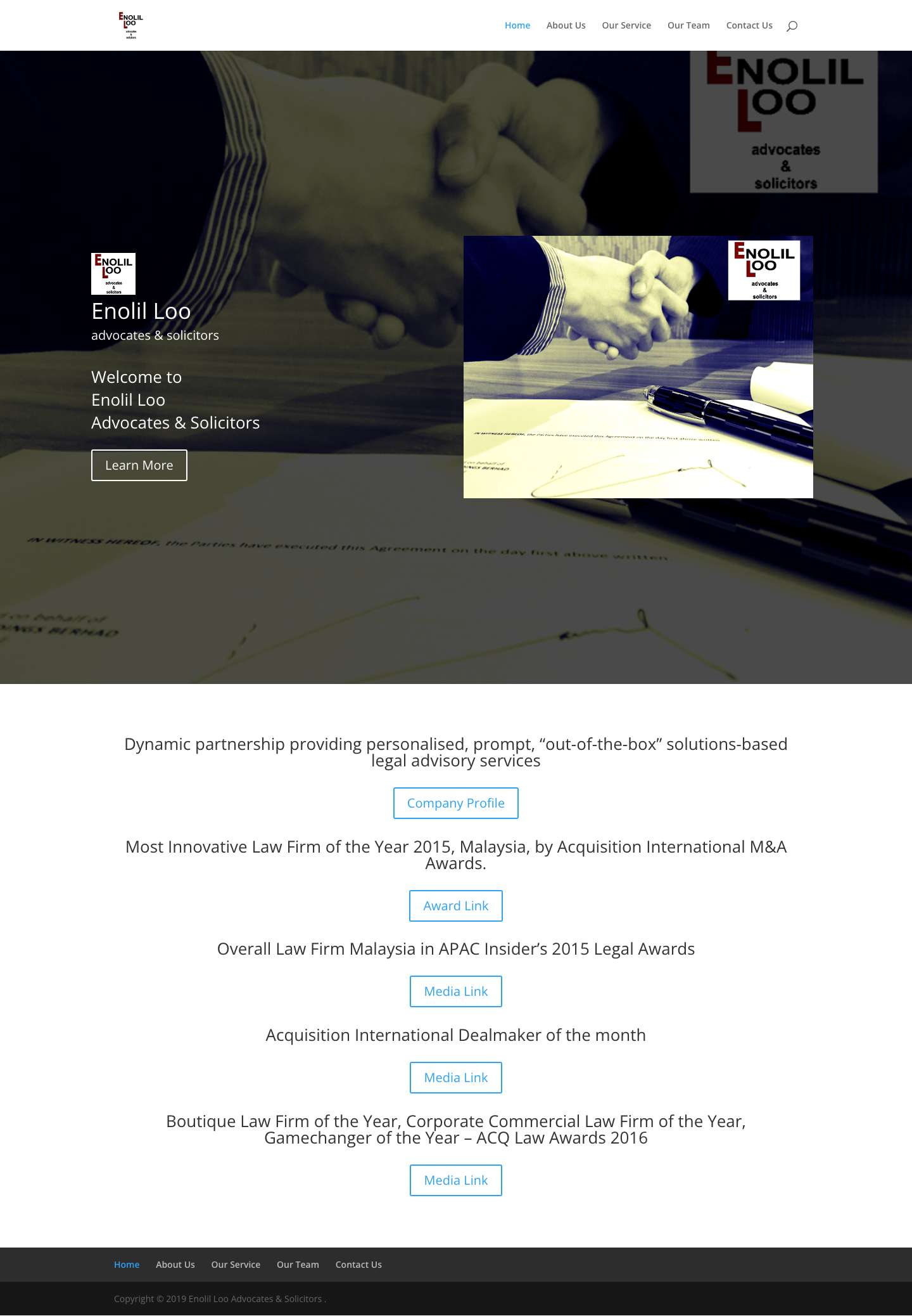 Enolil Loo | Advocate & Solicitors - Full Screenshot