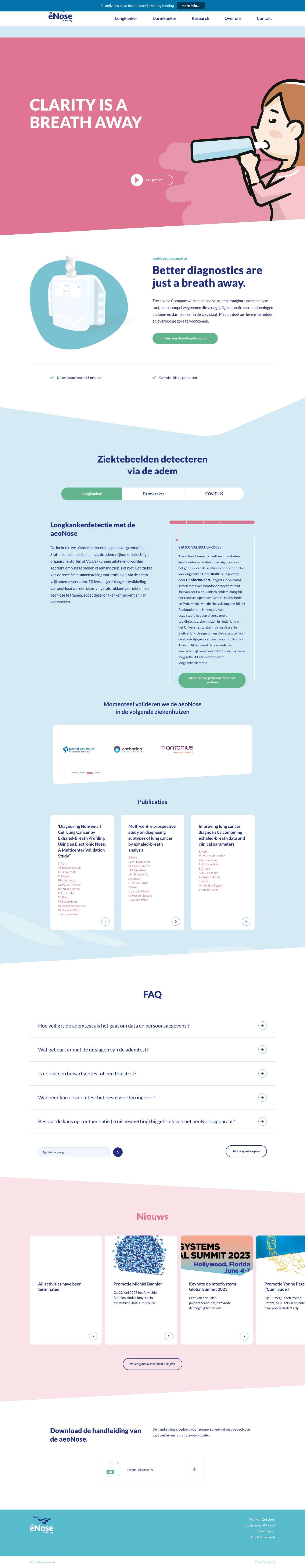 The eNose Company | Clarity is a breath away - Full Screenshot