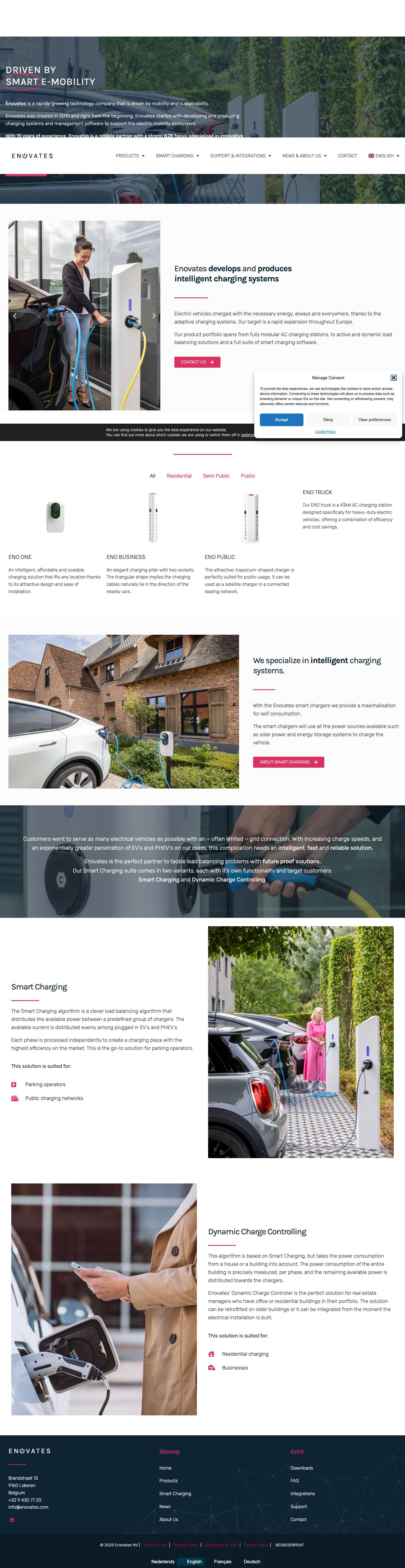 Enovates | Innovative EV Charging Solutions - Full Screenshot