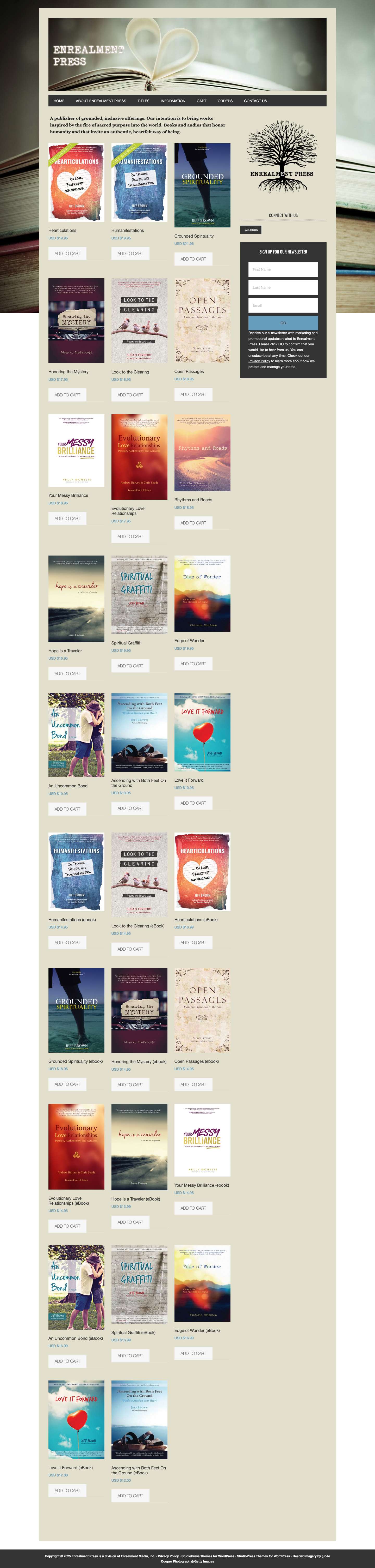 Enrealment Press — Books that invite an authentic way of being - Full Screenshot