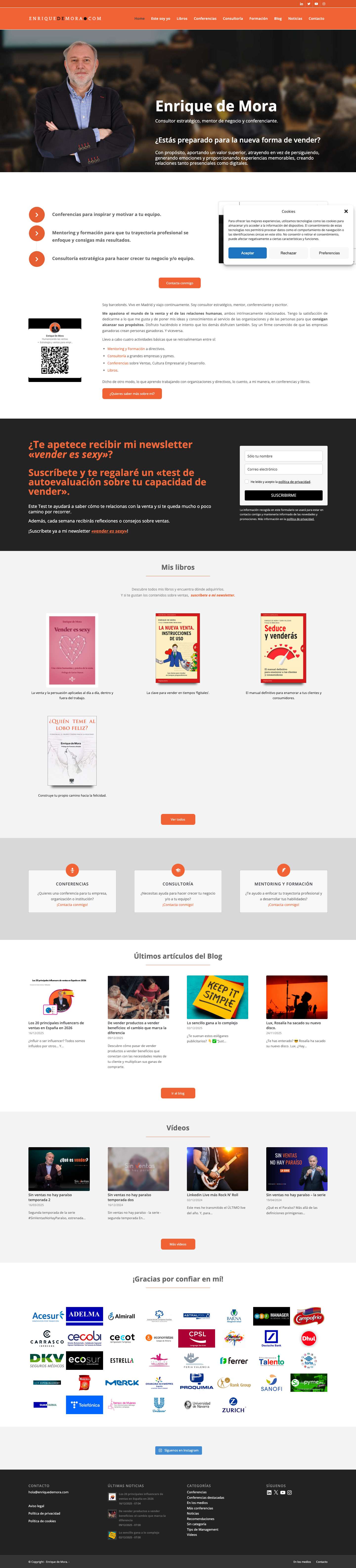 Enrique de Mora - Consultoría estratégica, ventas, equipo. - Full Screenshot