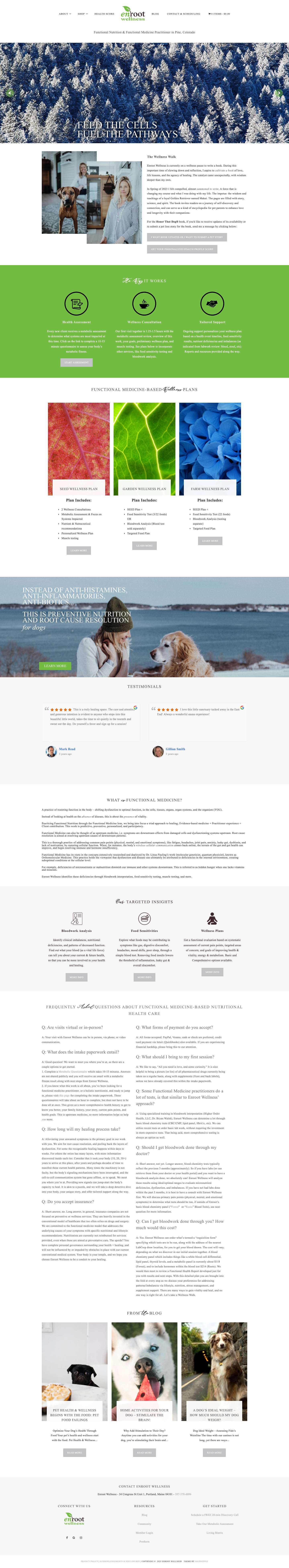 Enroot Wellness - Functional medicine practitioner in Portland, Maine - Full Screenshot