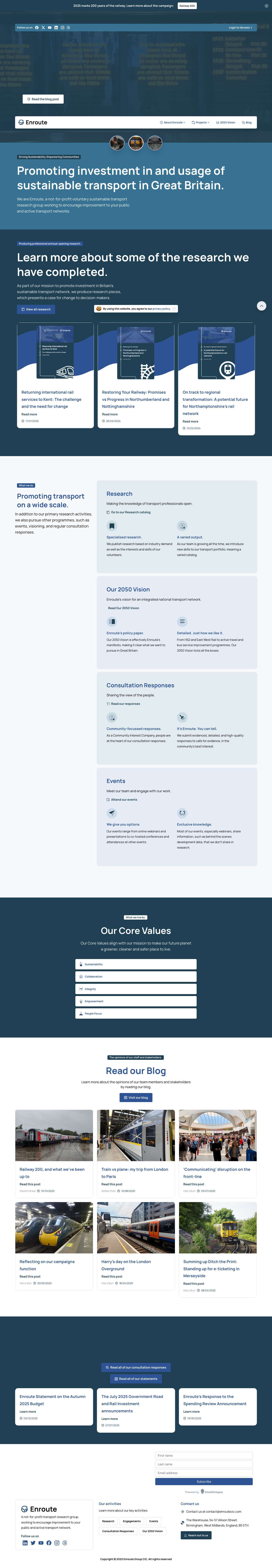 Enroute | Driving Sustainability, Empowering Communities - Full Screenshot