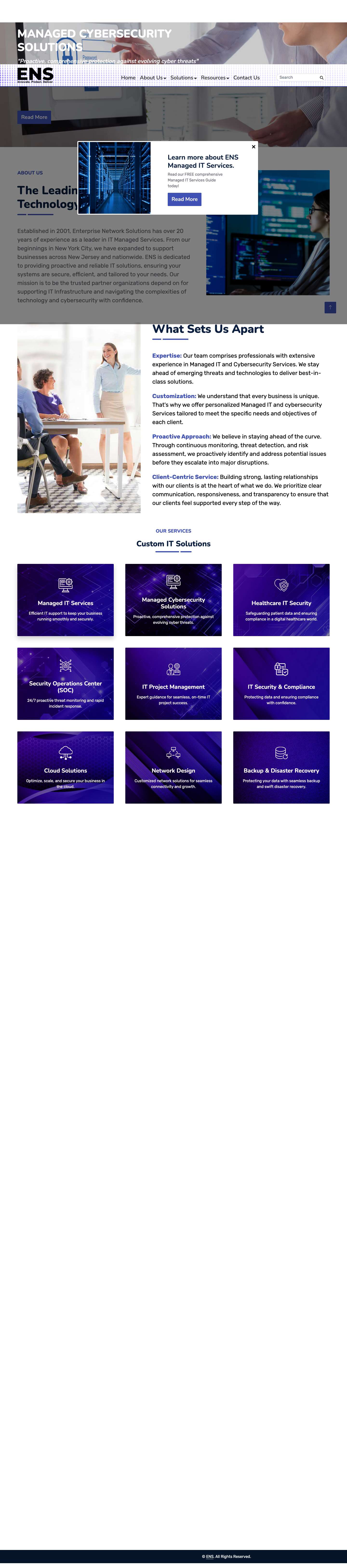 ENS-Website - Full Screenshot