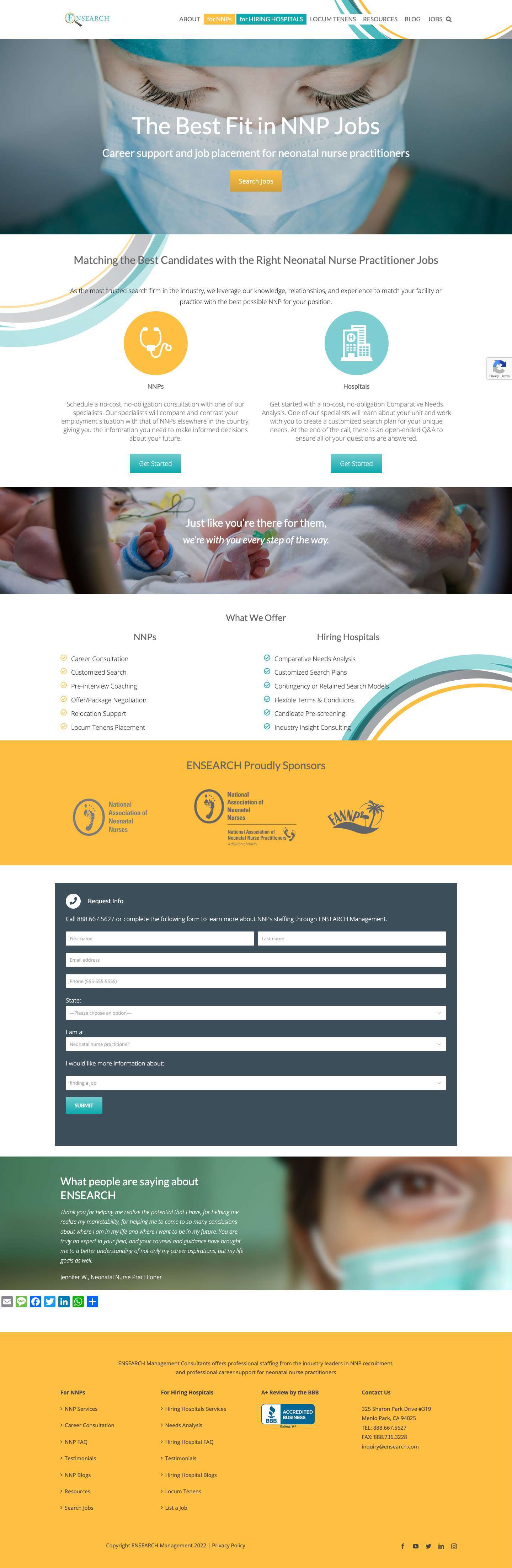ENSEARCH Management | The Best Fit in NNP Job Placement - Full Screenshot
