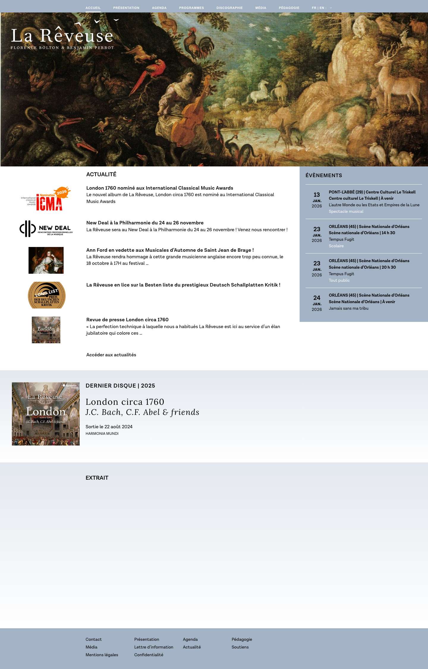 Ensemble La Rêveuse | Accueil - Full Screenshot