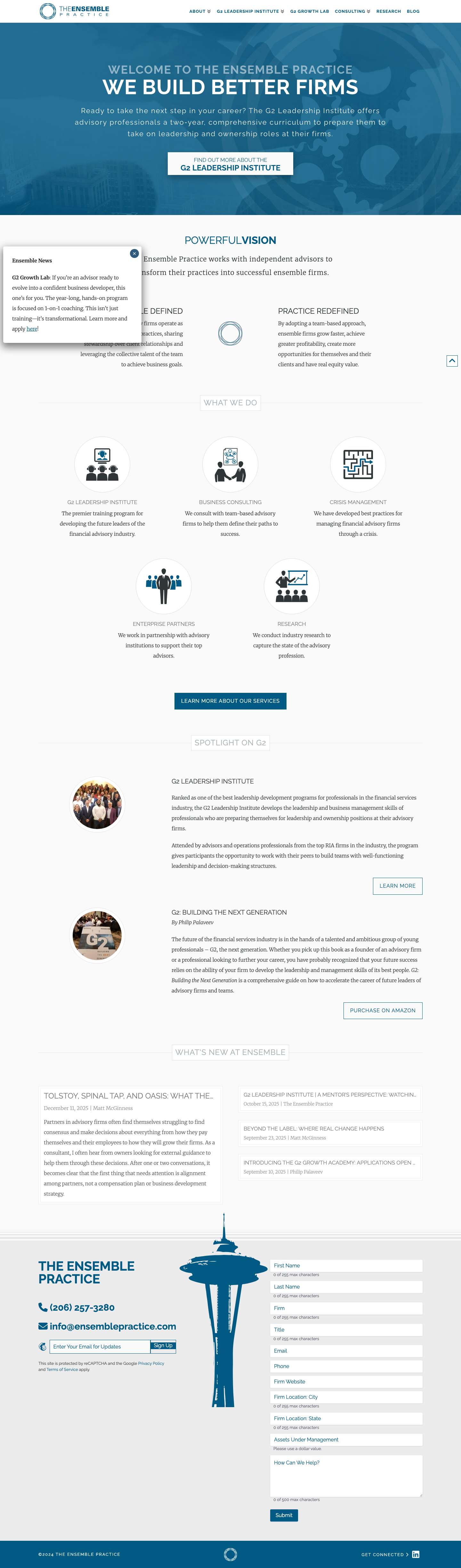 The Ensemble Practice | We Build Successful Firms - Full Screenshot