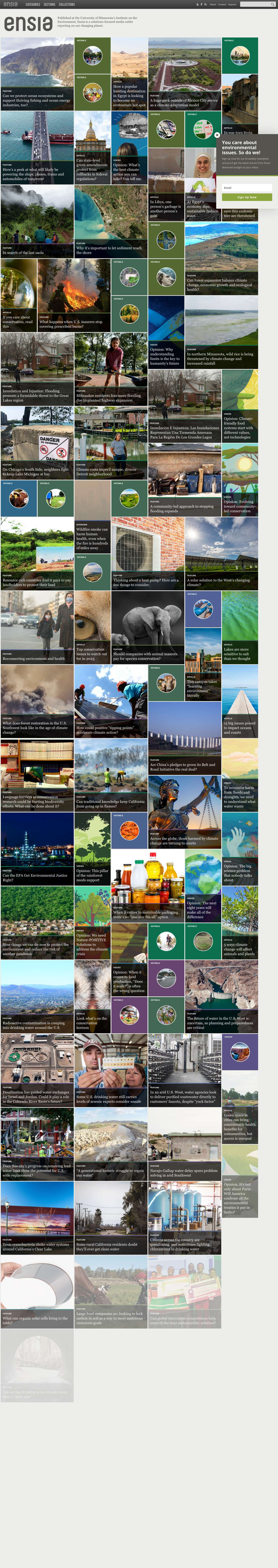 Ensia | Vital reporting on our changing planet - Full Screenshot