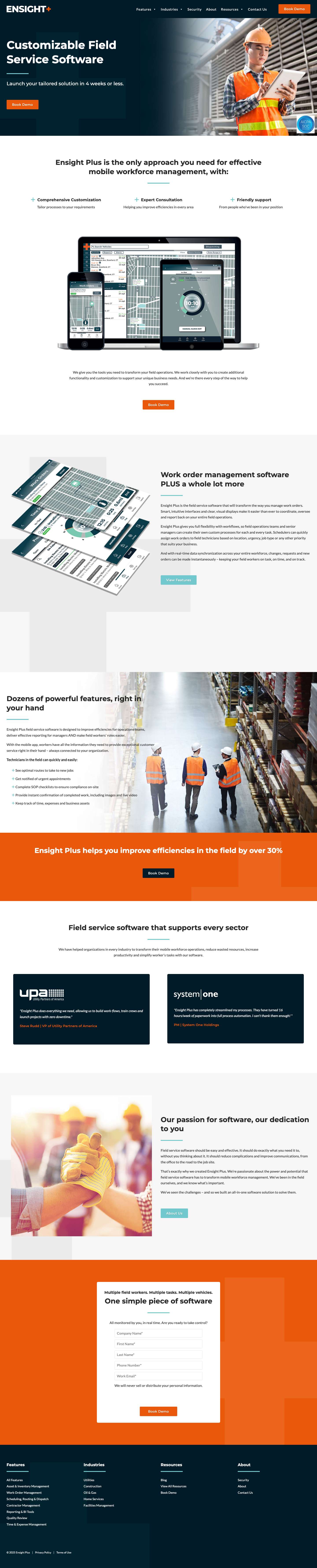 Top-Rated Field Service Management Software | Ensight Plus - Full Screenshot