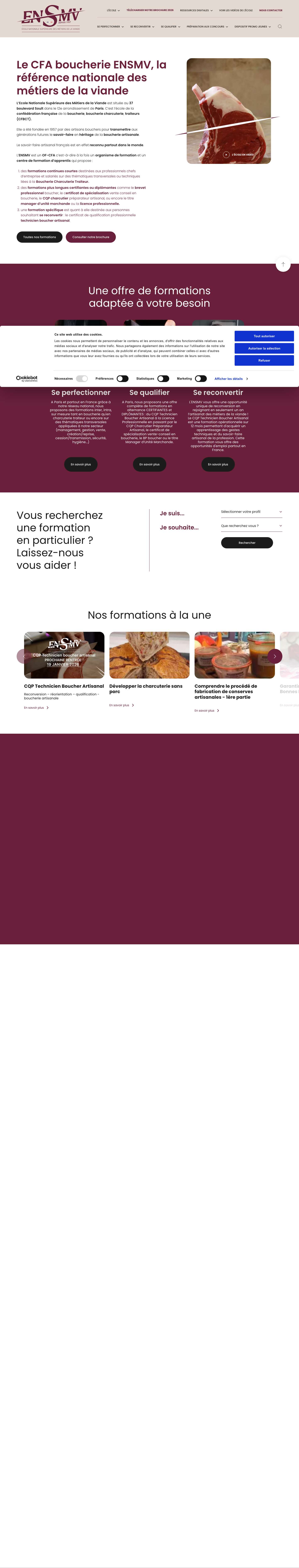 CFA Boucherie - ENSMV - Full Screenshot