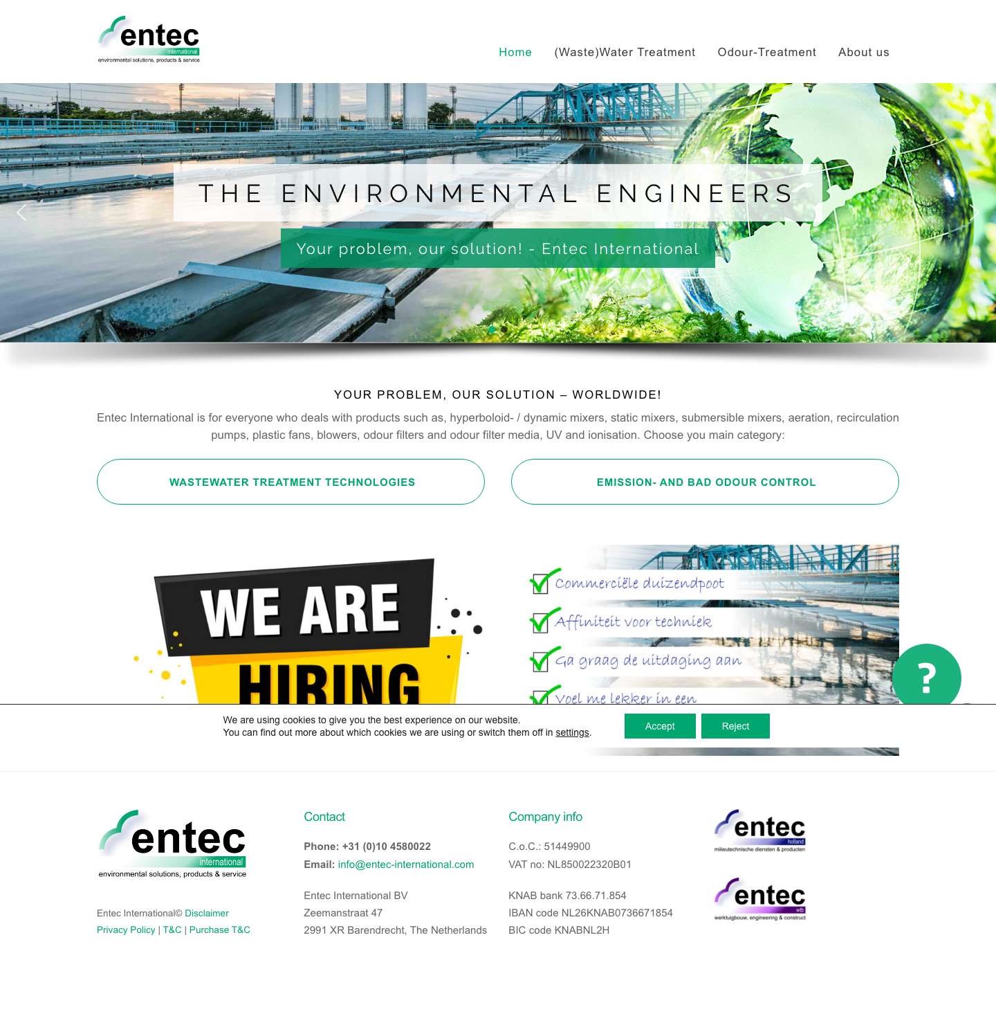 Entec International | Your problem, our solution! - Full Screenshot