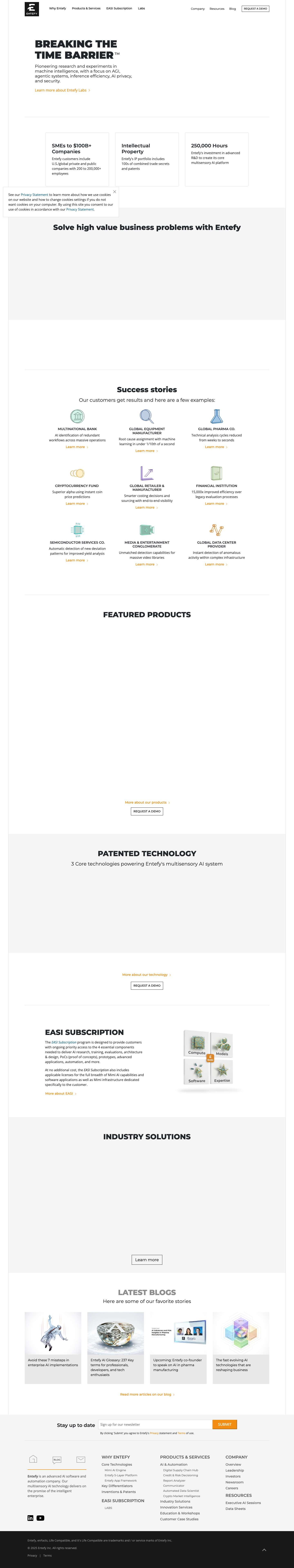 Home - Entefy | AI & AutomationBlog - Full Screenshot