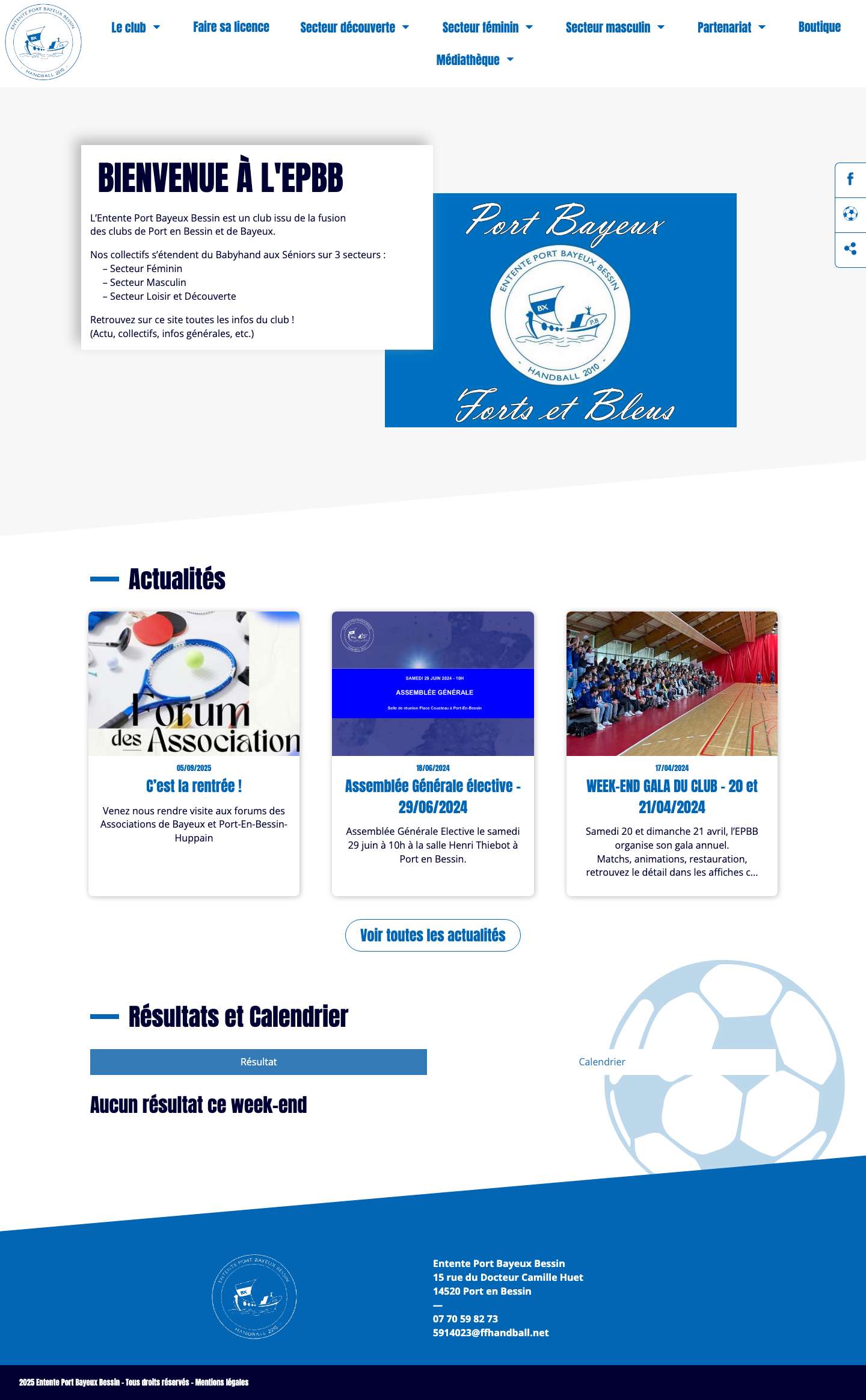 Entente Port Bayeux Bessin - Full Screenshot