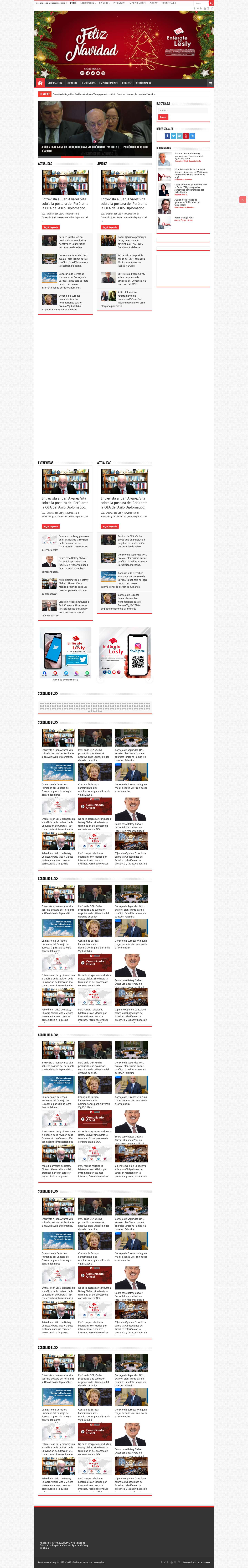 Entérate Con Lesly – Portal de información, entrevistas y transmisiones en vivo - Full Screenshot