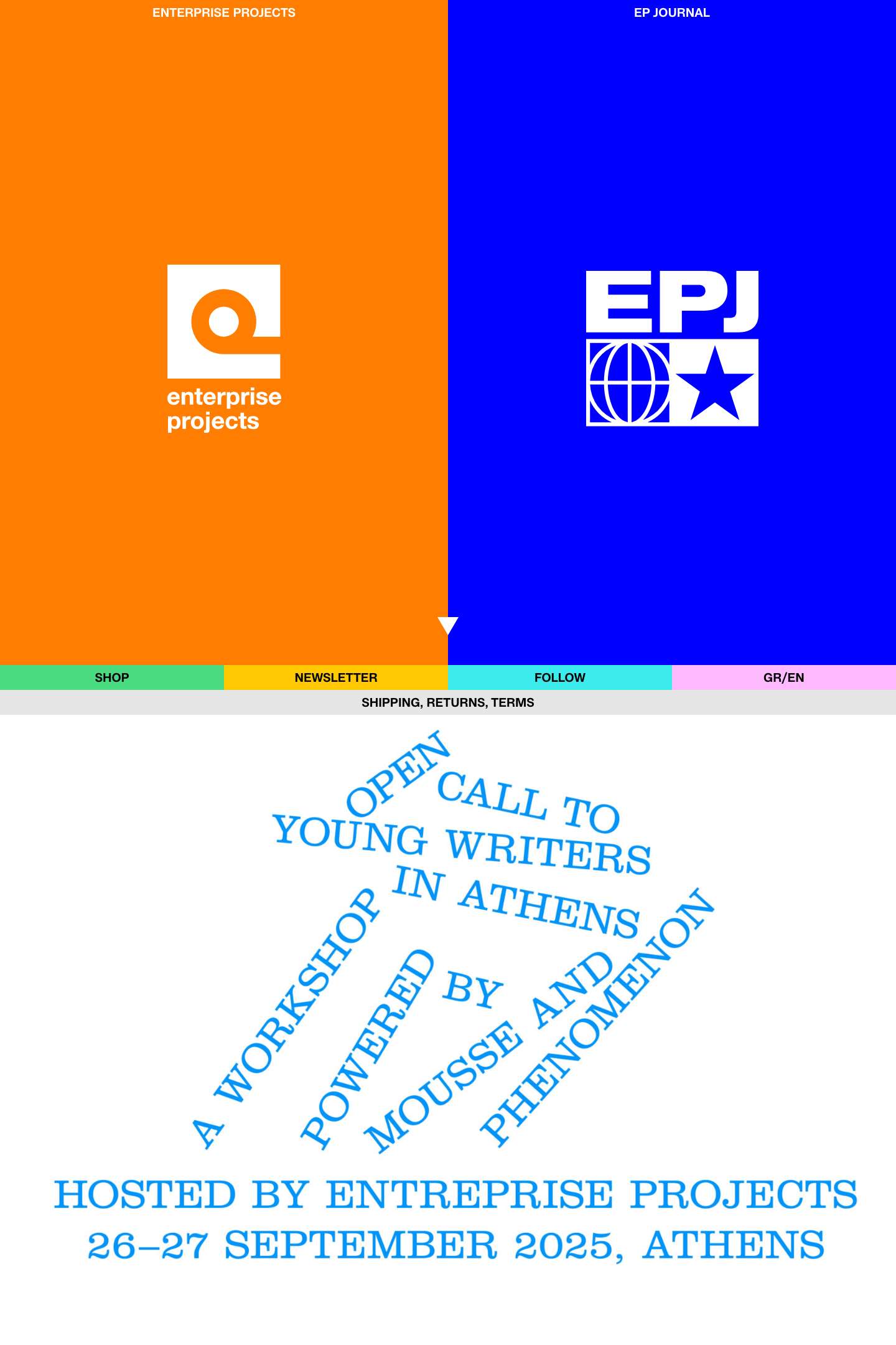 Home - Enterprise Projects - Full Screenshot