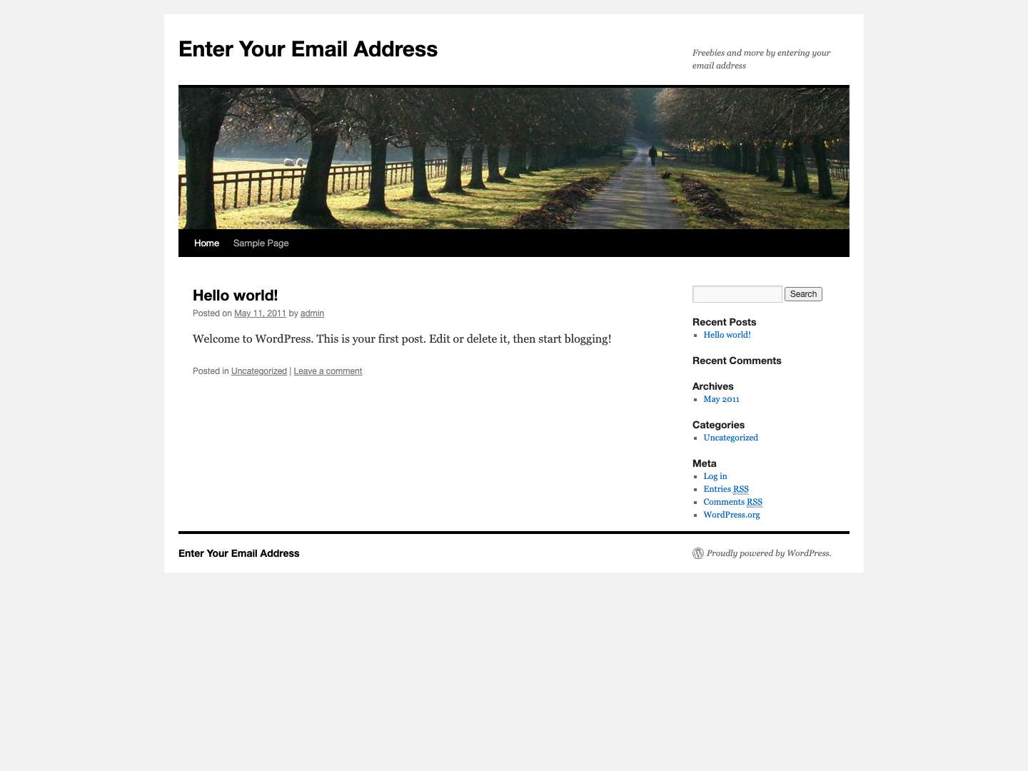 Enter Your Email Address | Freebies and more by entering your email address - Full Screenshot
