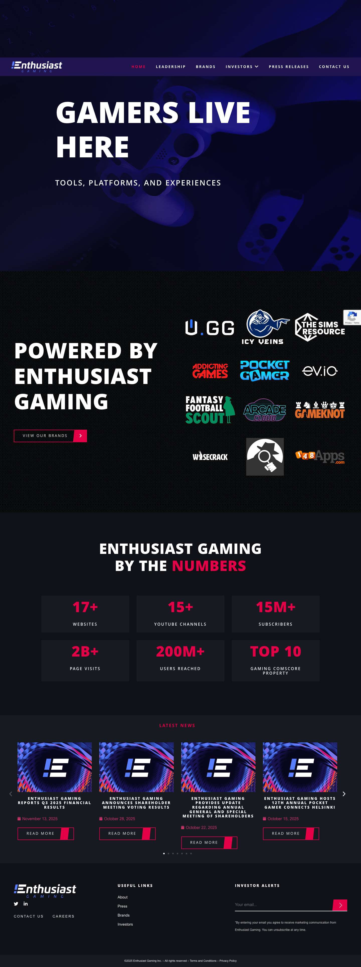 Enthusiast Gaming - Gamers live here. - Full Screenshot