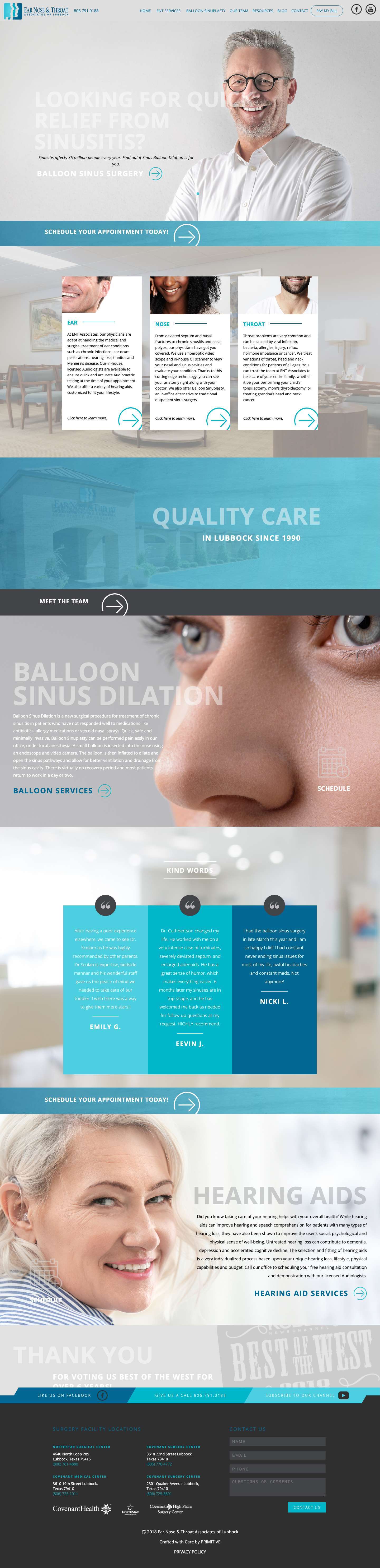 Ear Nose and Throat - Home - Ear Nose and Throat Doctors Home - Ear Nose and Throat Doctors - Full Screenshot