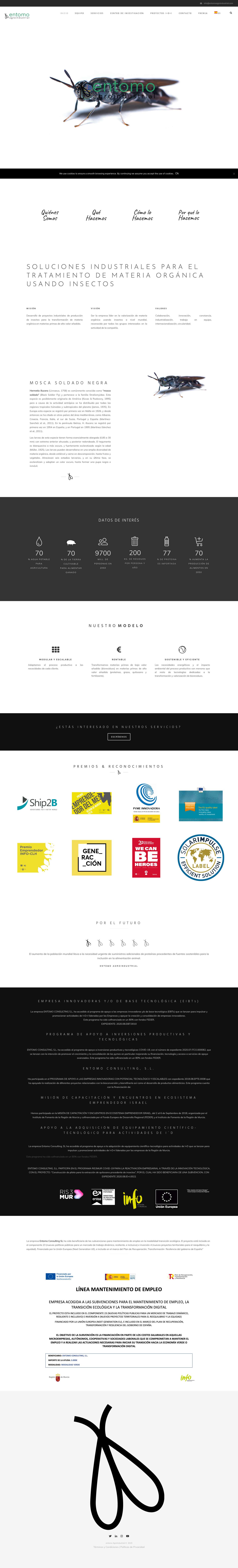 Inicio - Entomo Agroindustrial - Full Screenshot