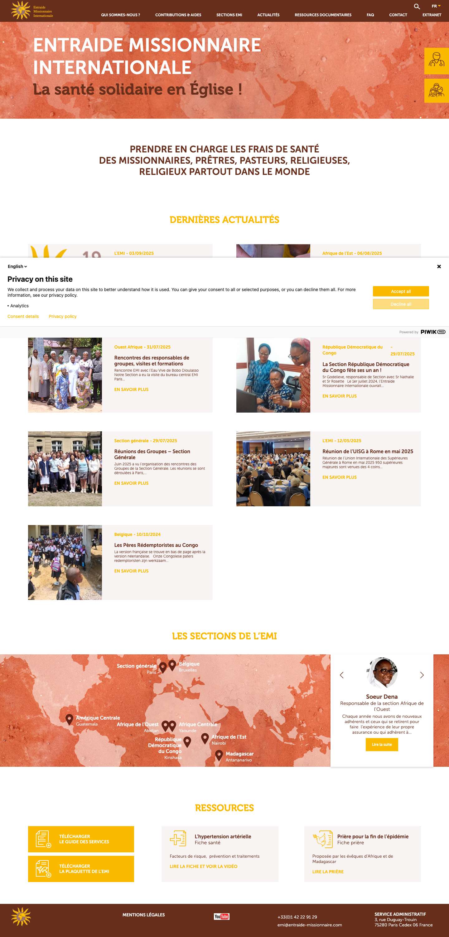 Page d'Accueil - EMI - Full Screenshot