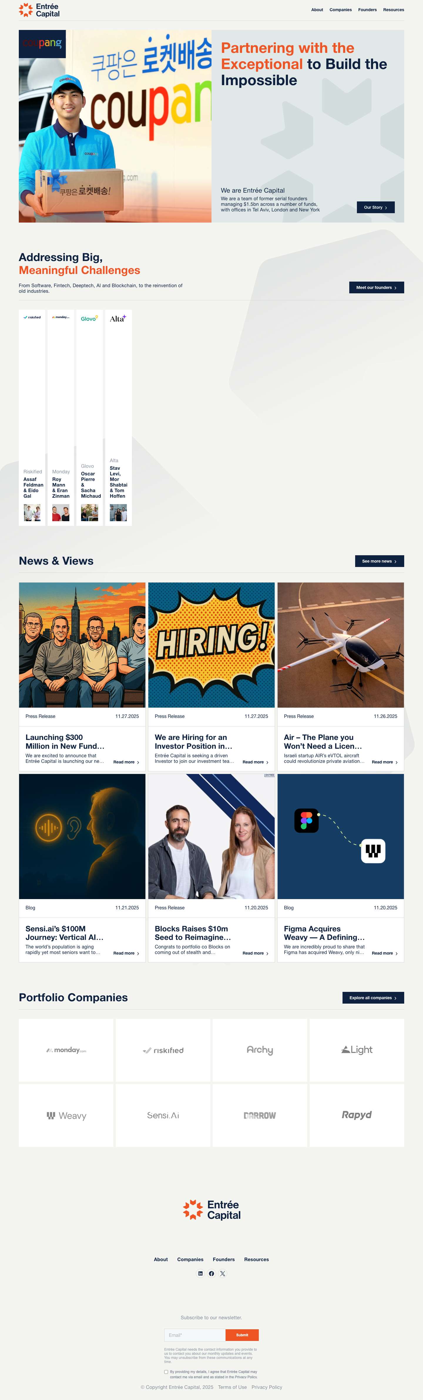 Entrée Capital | Venture Capital - Full Screenshot