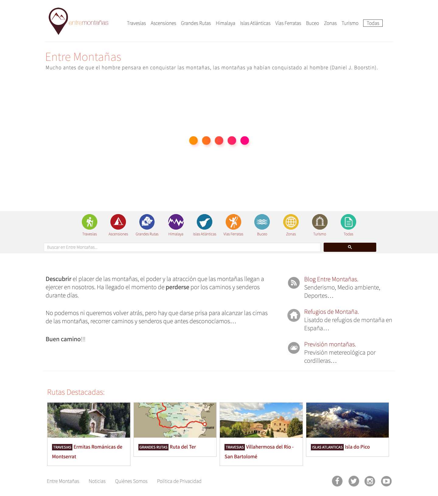 Entre Montañasbuscar - Full Screenshot