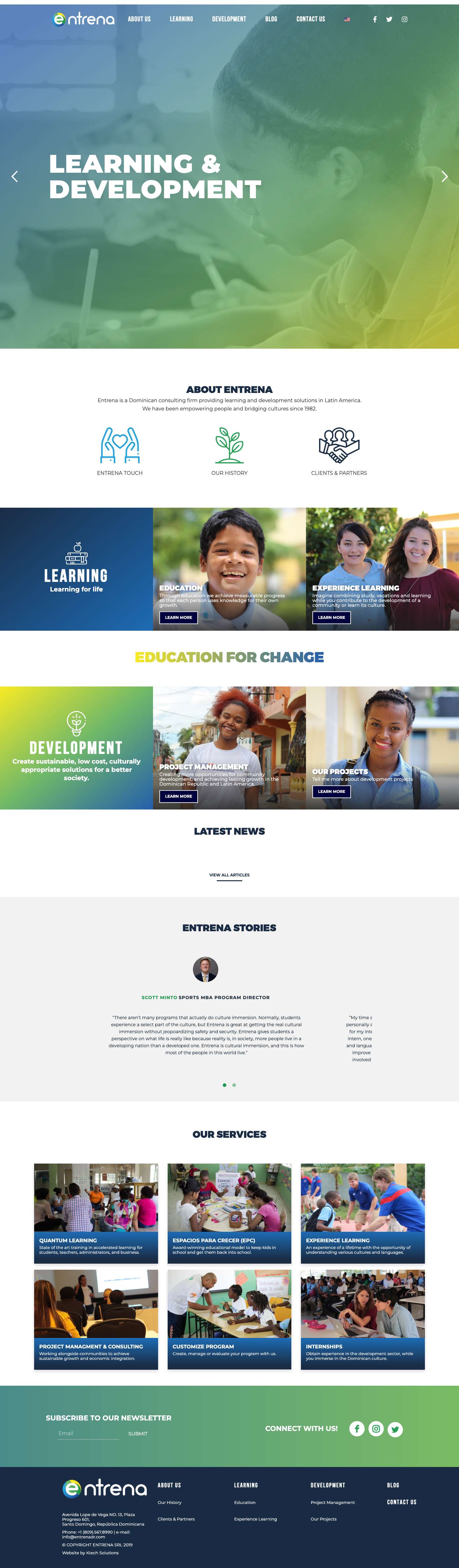 Home - Entrena - Full Screenshot