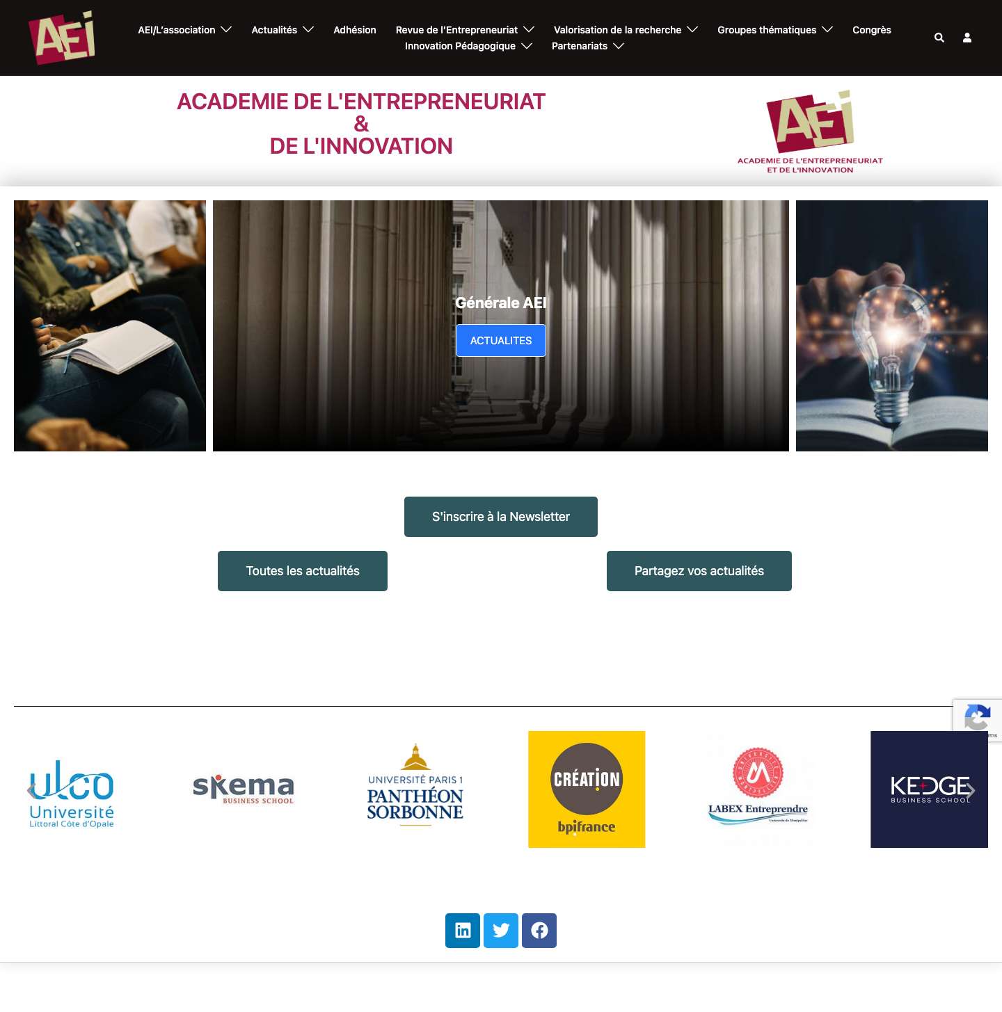 | Académie de l'entrepreneuriat et de l'innovation - Full Screenshot