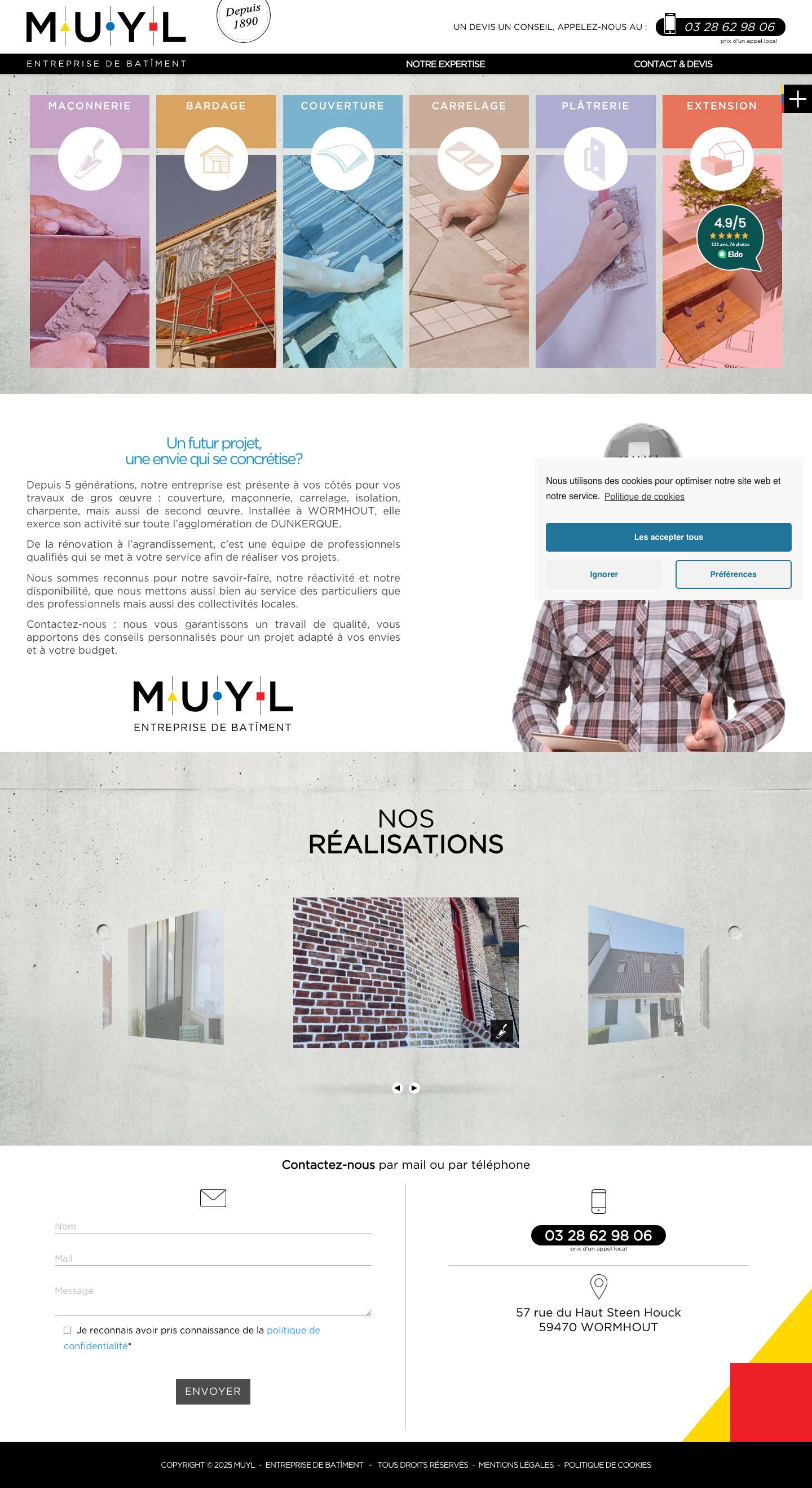Page d'accueil - Muyl Entreprise - Full Screenshot