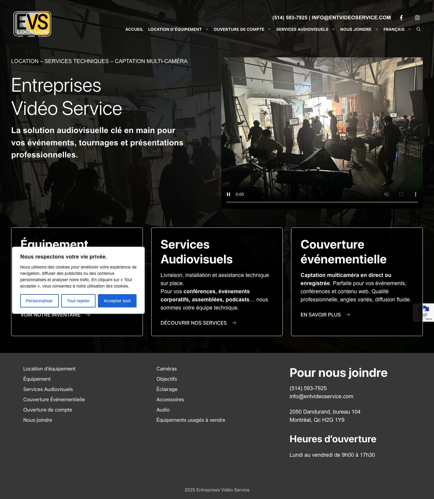 Entreprises Vidéo Service - Full Screenshot