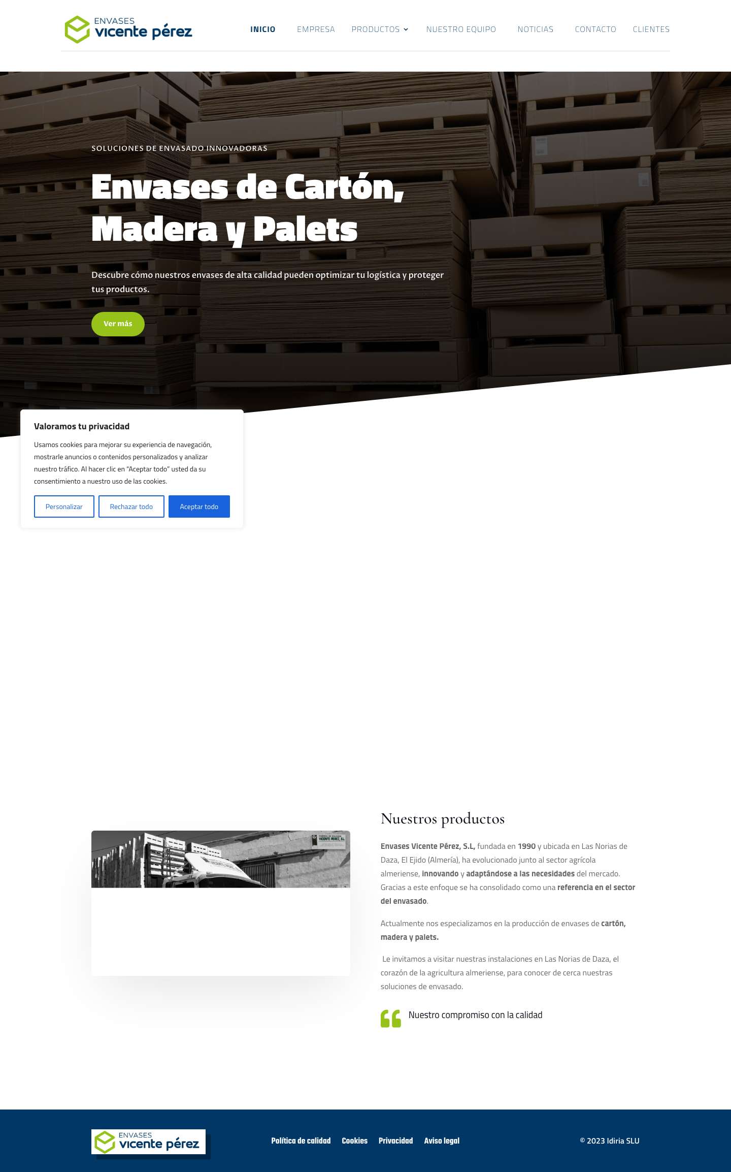 Envases Vicente | - Full Screenshot