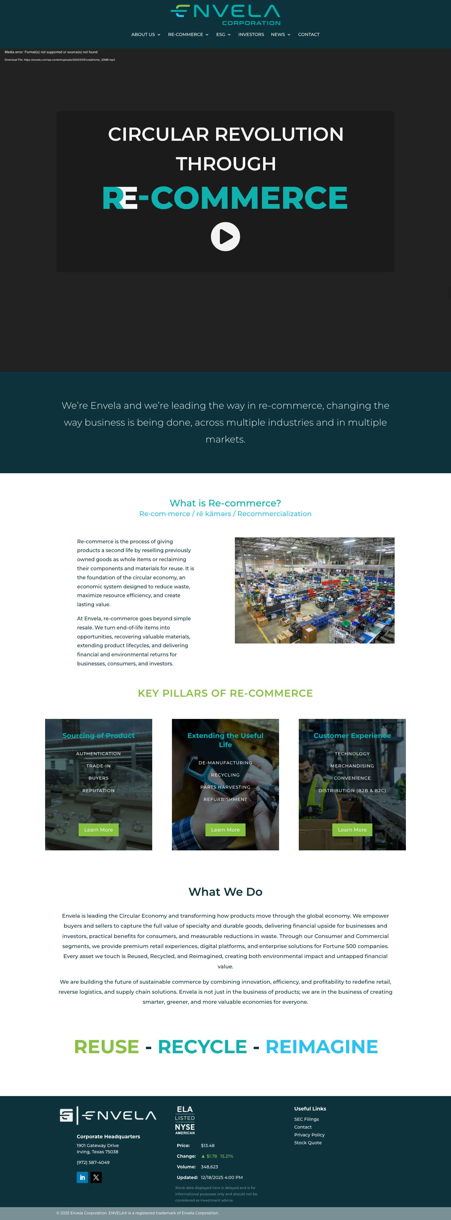 Envela® | Embrace Circular Innovation - Full Screenshot