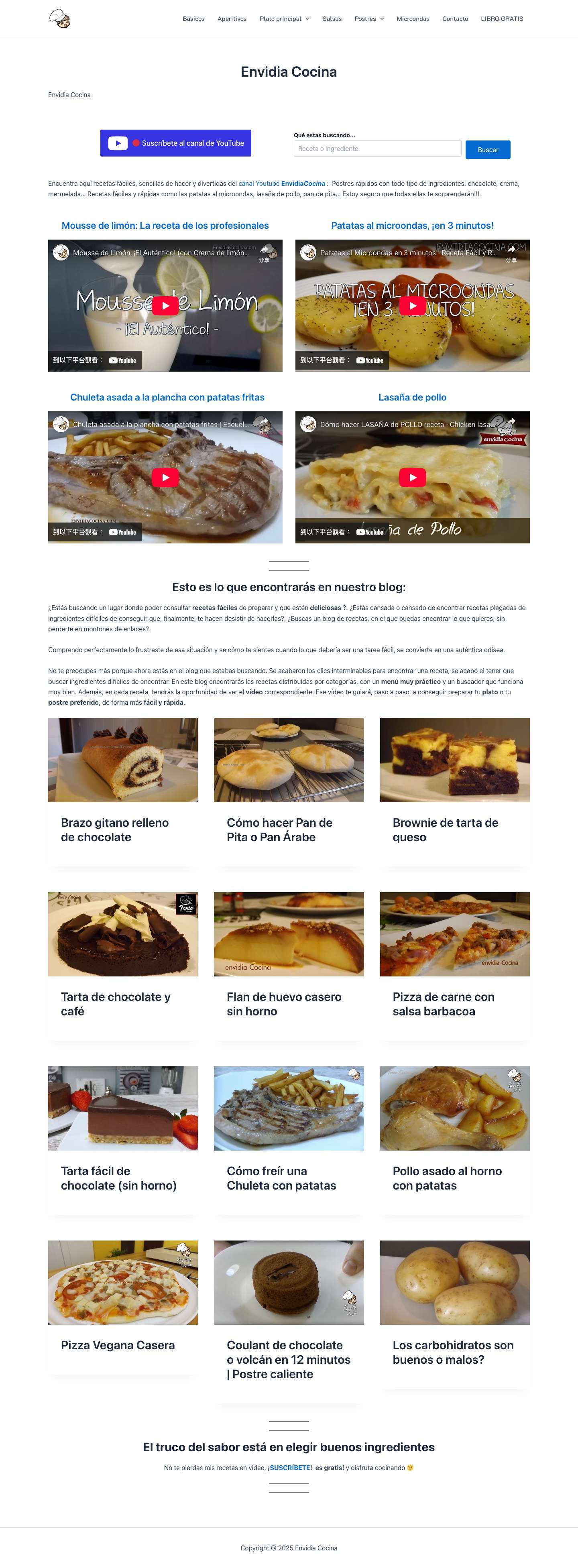 Envidia Cocina - Full Screenshot