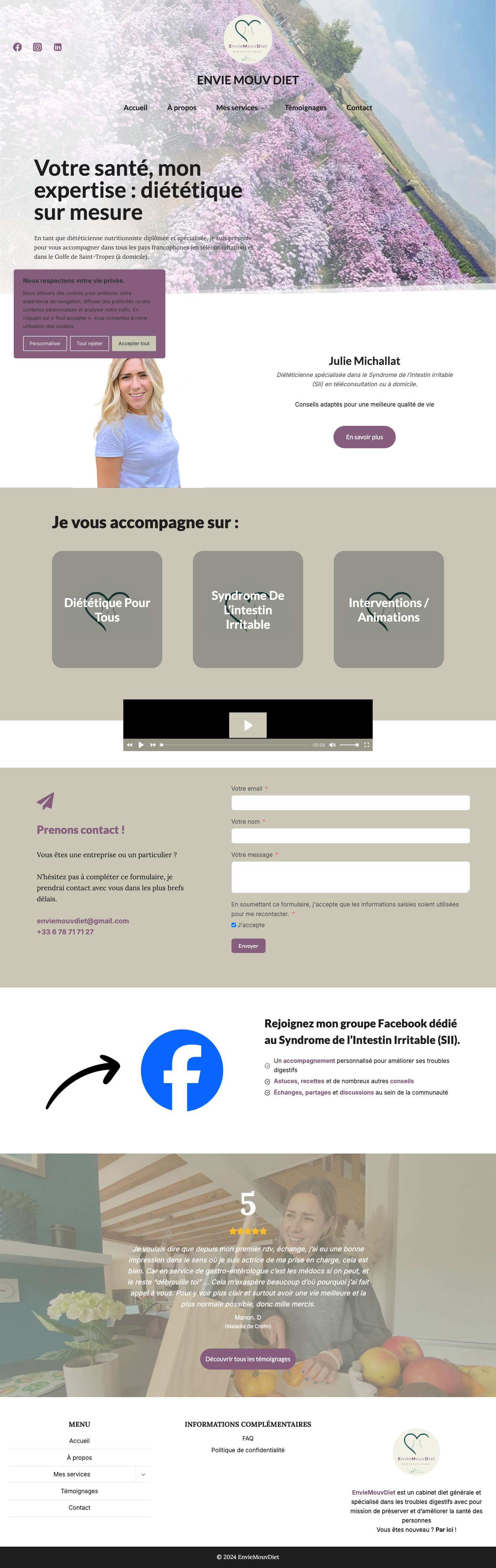 Diététique sur mesure pour une meilleure santéFacebookInstagramLinkedinDéplierRechercherOuvrir/fermer le menuDéplierDéplierFermer le menuRechercher - Full Screenshot